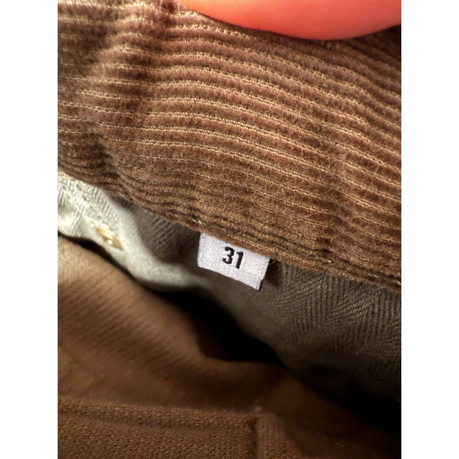 Denime VINTAGE Glenn's Denim Chino Pants 31 Brown Cotton Corduroy Made in USA Mens Size US 31 - 6 Thumbnail