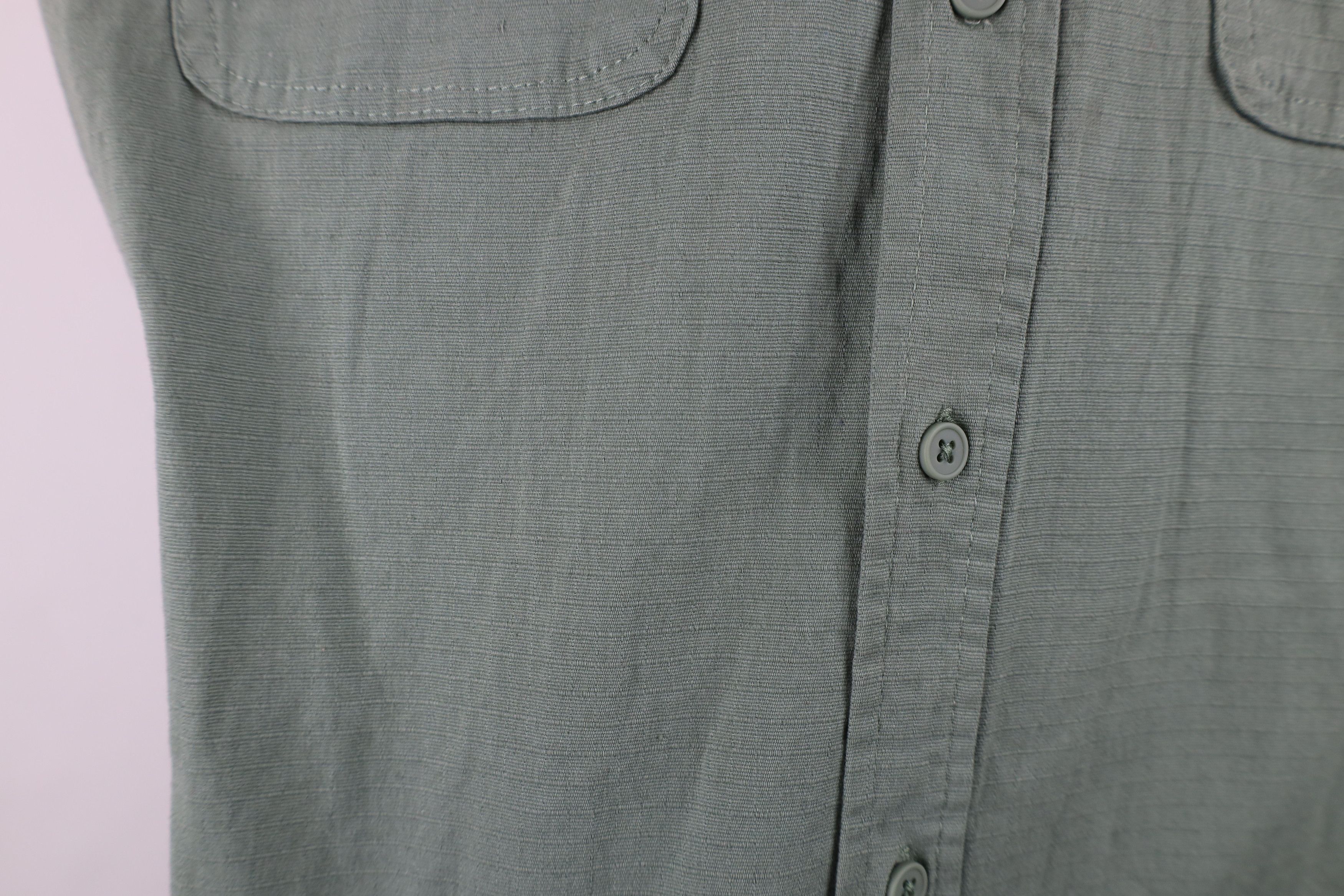 Onia × Vintage Onia Terrain Ripstop Collared Button Shirt Green Cotton Size US L / EU 52-54 / 3 - 6 Thumbnail