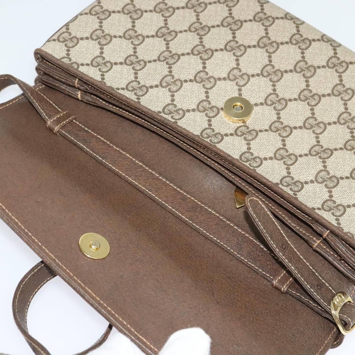 Gucci GUCCI GG Supreme Shoulder Bag Pvc Beige Gold 004 256 004 256 Size ONE SIZE - 15 Thumbnail