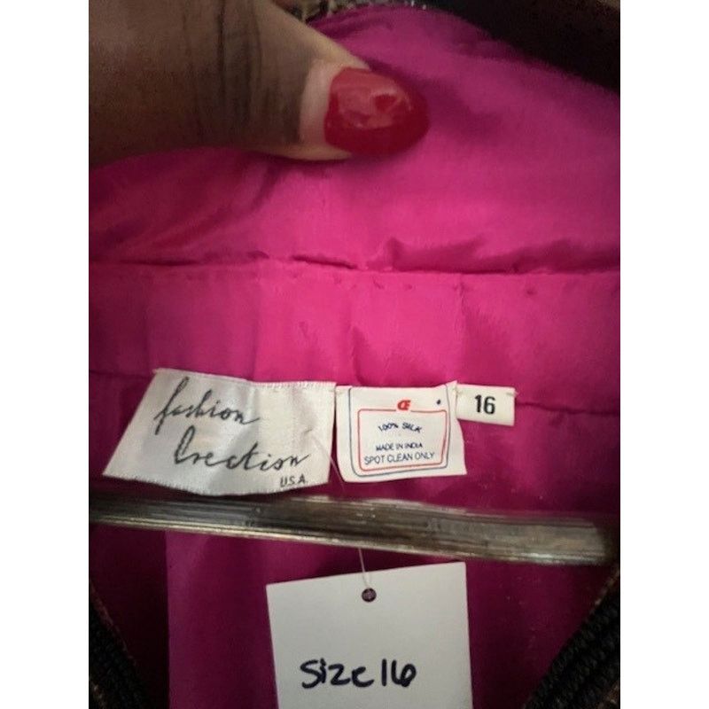 Other Rare Vintage Beaded and Sequin Silk Jacket Size 16 Size XXL / US 16-18 / IT 52-54 - 2 Thumbnail