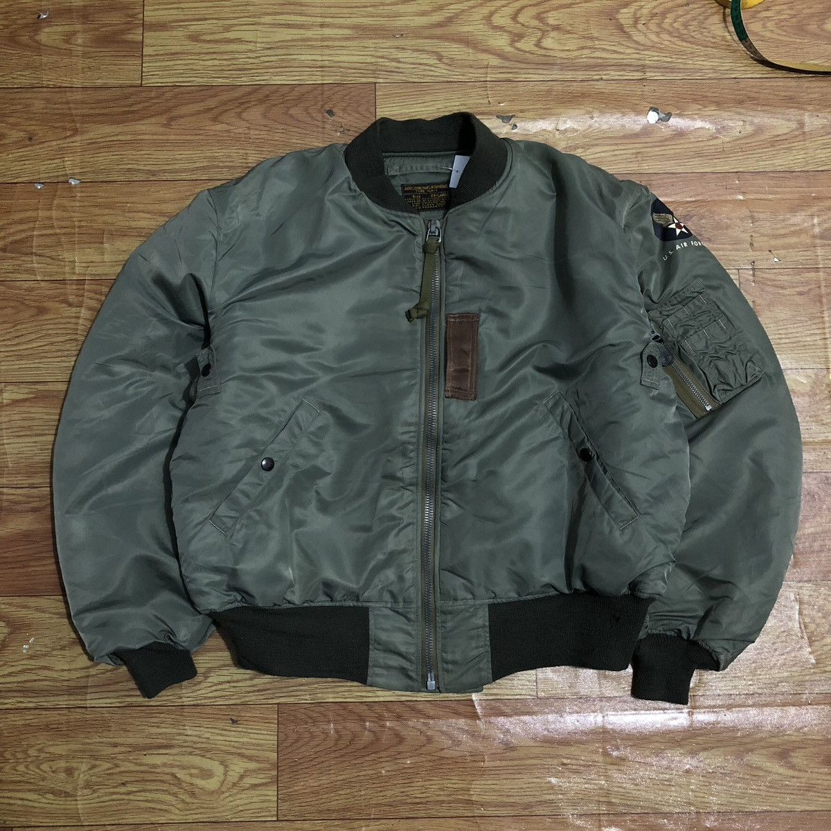 image of Buzz Ricksons x Military VTG Buzz Rickson’S Ma-1 Flying Jacket in Olive Green, Men's (Size 2XL)