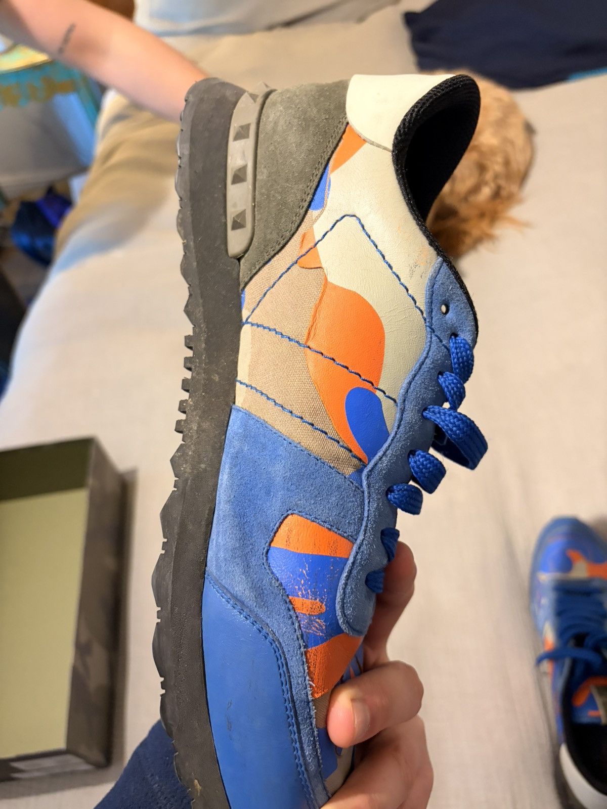 Valentino Blue/Orange Camo Valentino Size US 13 / EU 46 - 3 Thumbnail