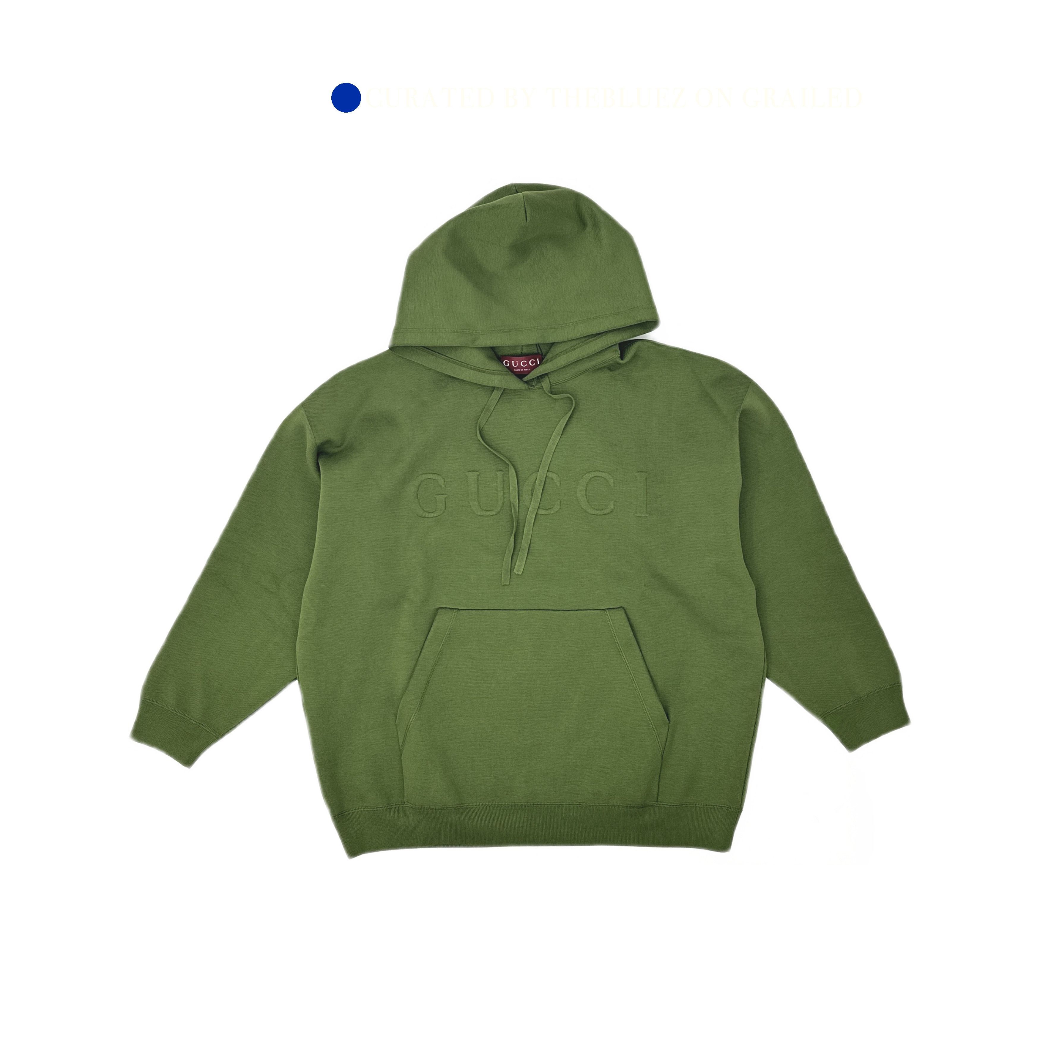 Gucci Logo Embroidered Green Hoodie Size US S / EU 44-46 / 1 - 1 Thumbnail