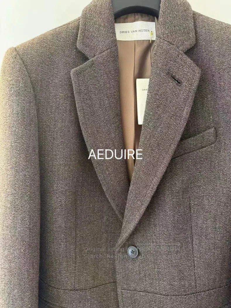 Dries Van Noten Dries Van Noten Brown Floral Flocked Lining Blazer. Size US XXS / EU 40 - 3 Thumbnail