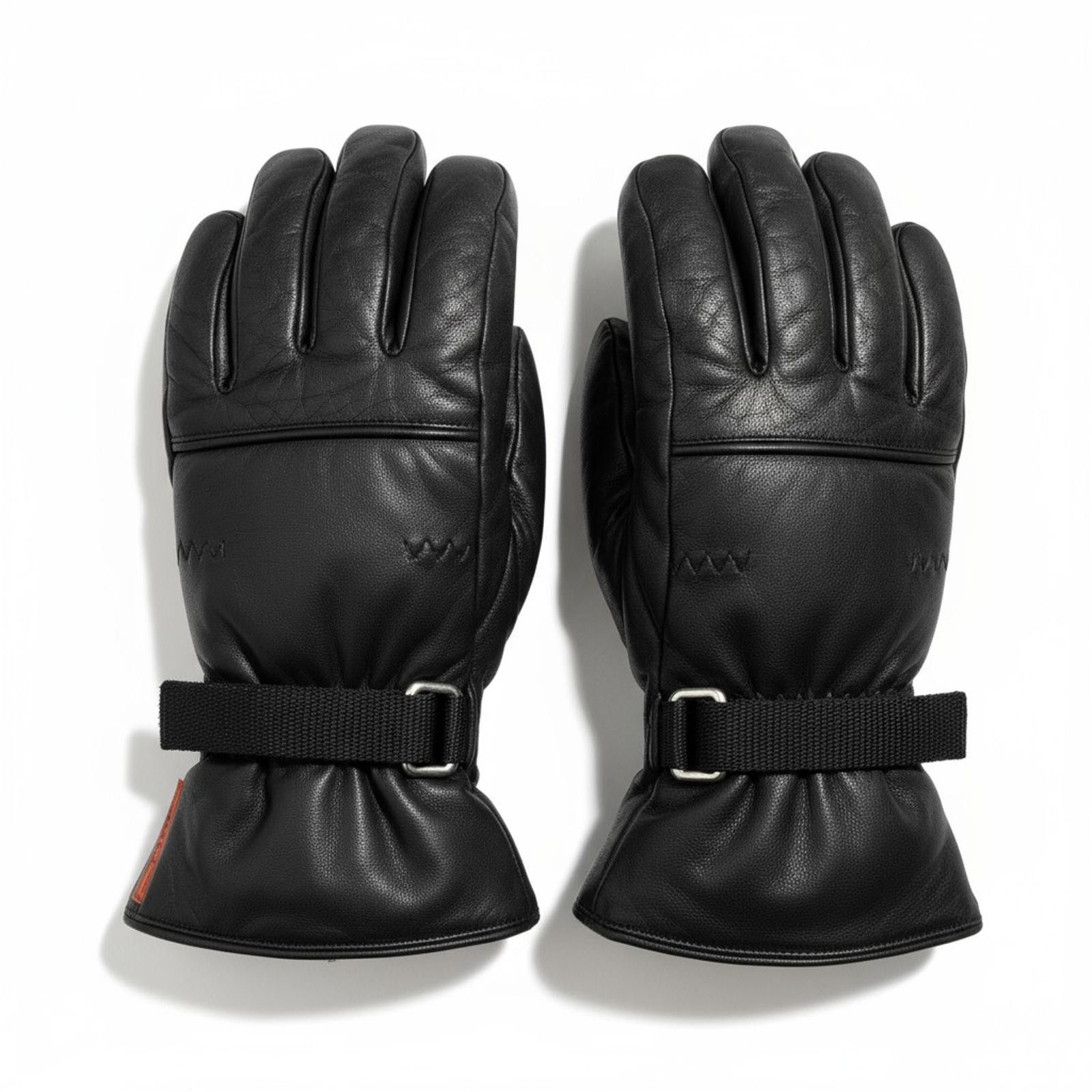 Prada Prada - Black Leather Ice Hockey Protective Gloves Size ONE SIZE - 1 Thumbnail