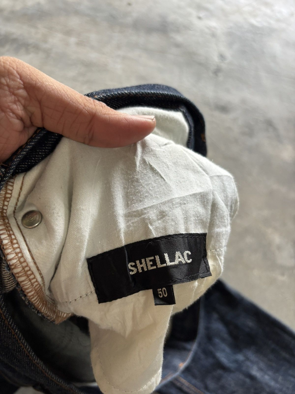 Shellac SHELLAC japanese denim slim style hedi slimane ish fit stack Size US 33 - 5 Thumbnail