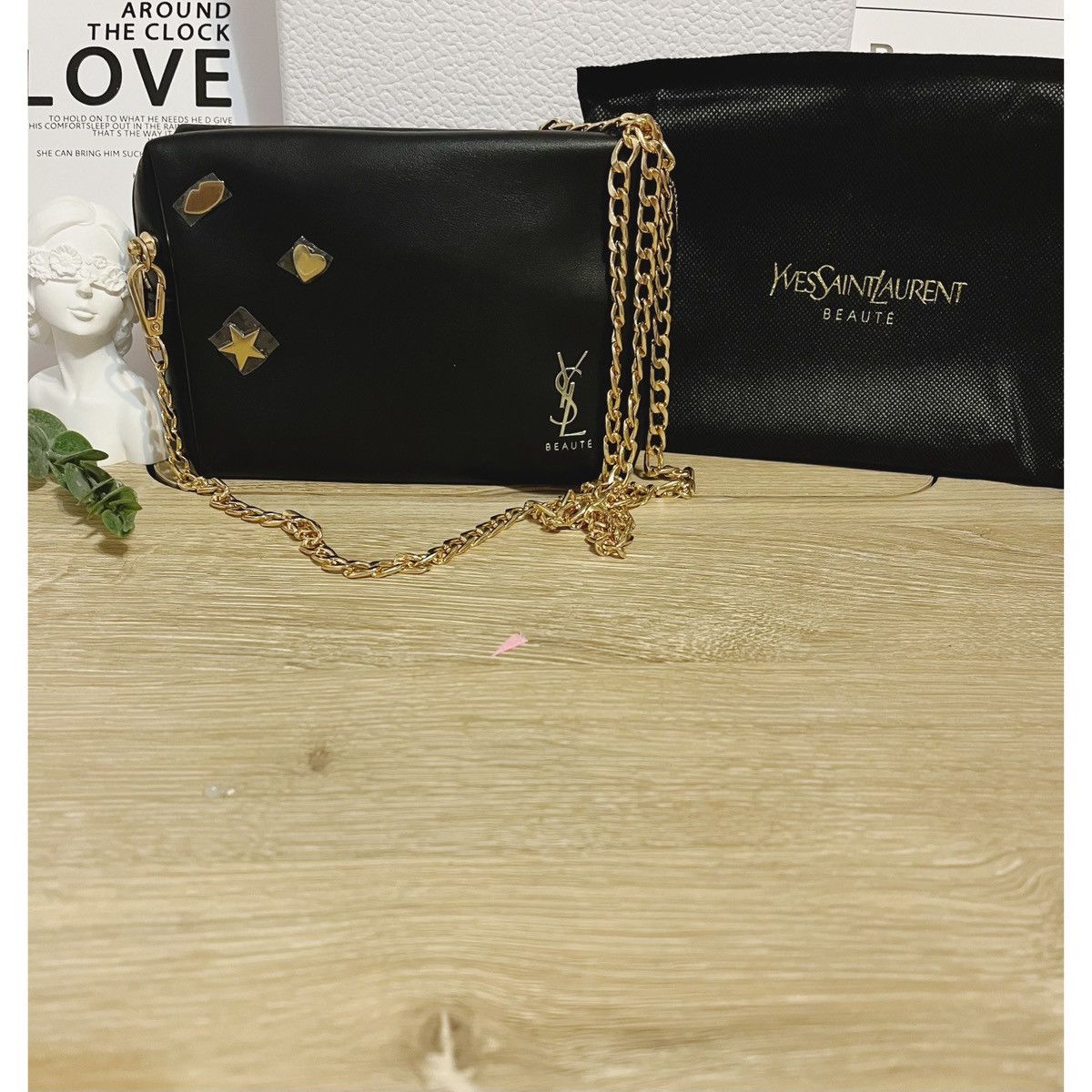 Yves Saint Laurent YSL cosmetic Bag Pouch clutch Crossbody