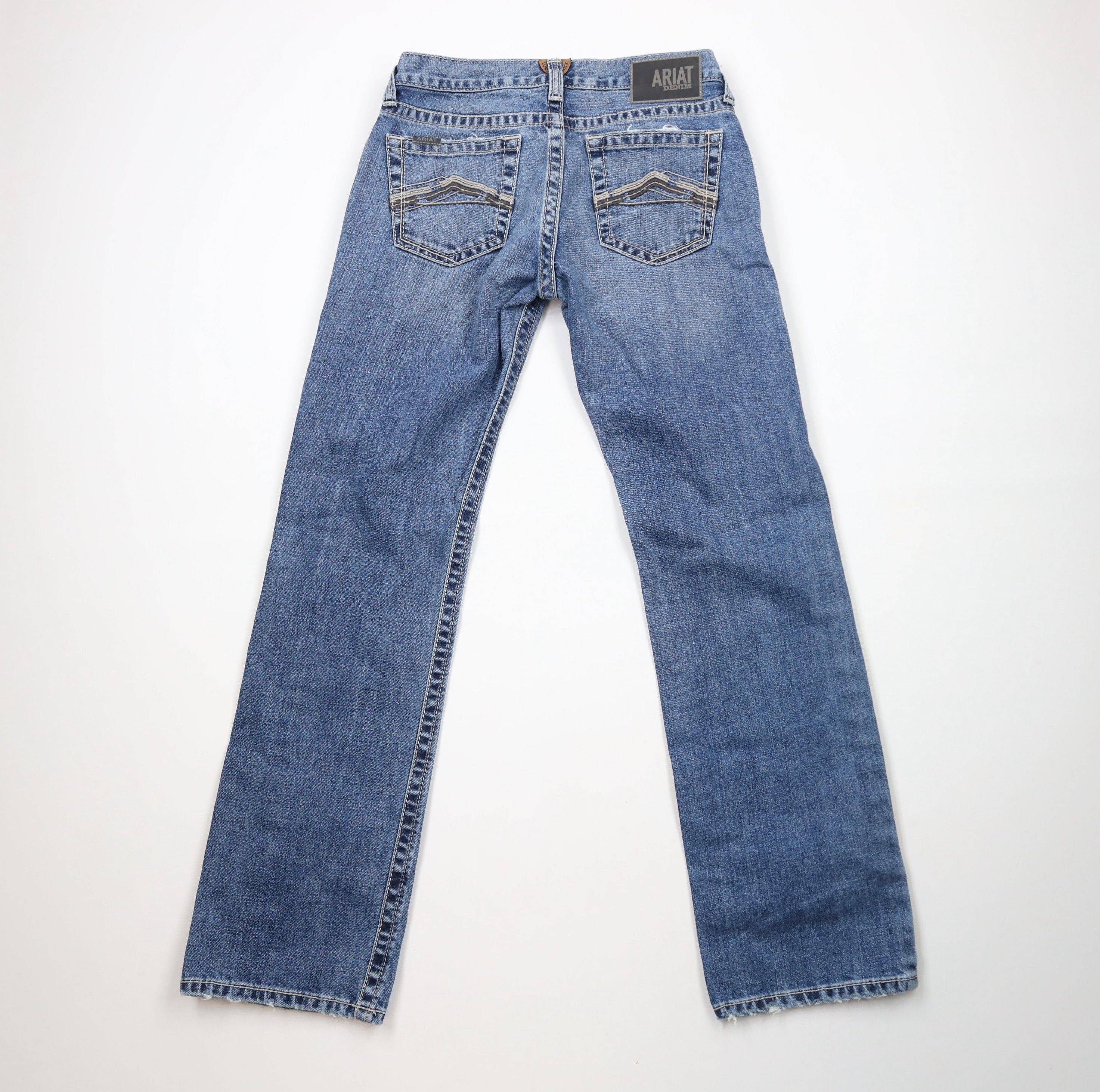 Ariat × Vintage Ariat Thick Stitch M7 Slim Fit Straight Leg Denim Jeans Blue Size US 30 / EU 46 - 11 Thumbnail