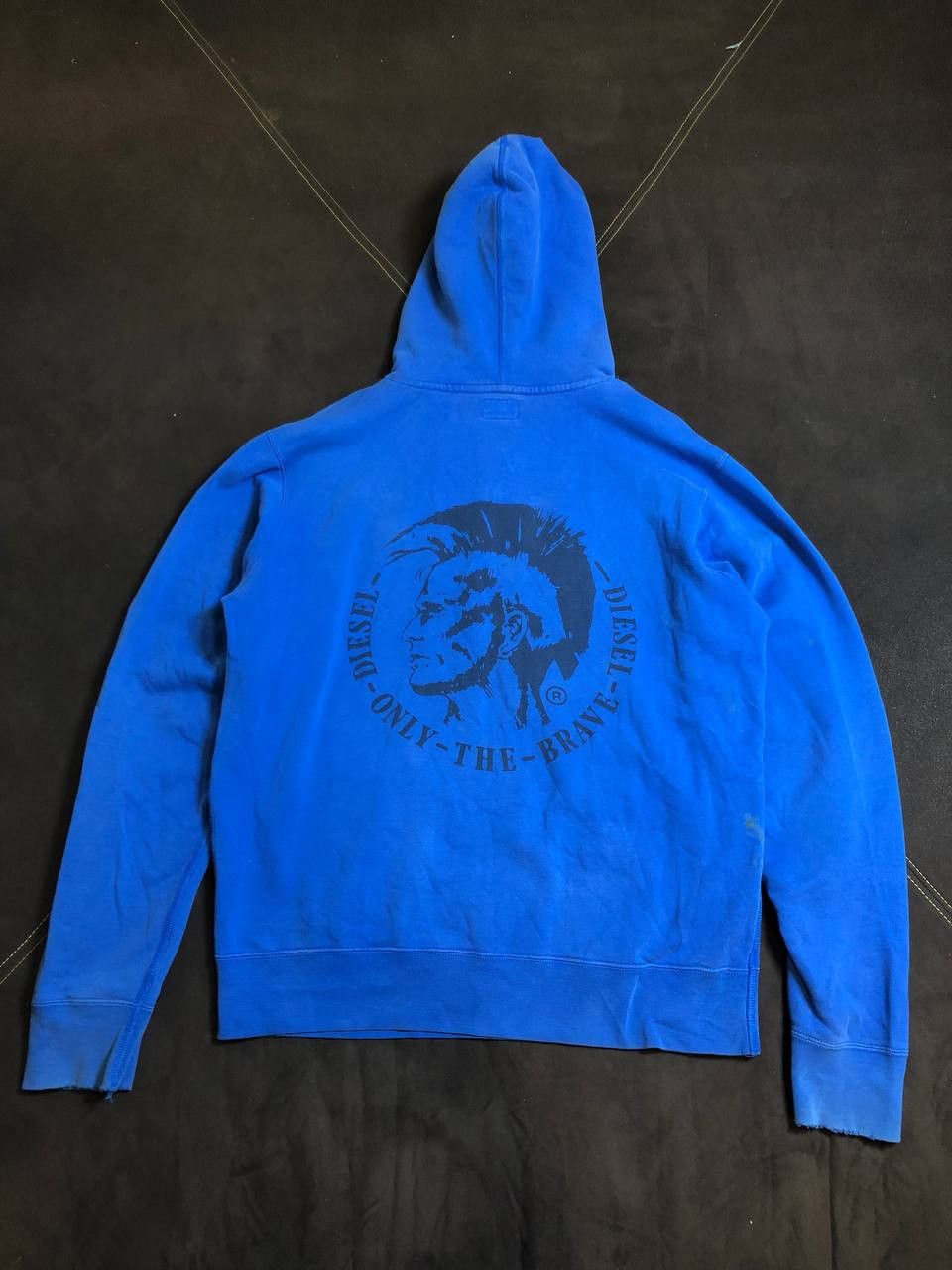 Diesel Vintage Y2K Diesel Big Logo Faded Distressed Hoodie Size US XL / EU 56 / 4 - 1 Thumbnail