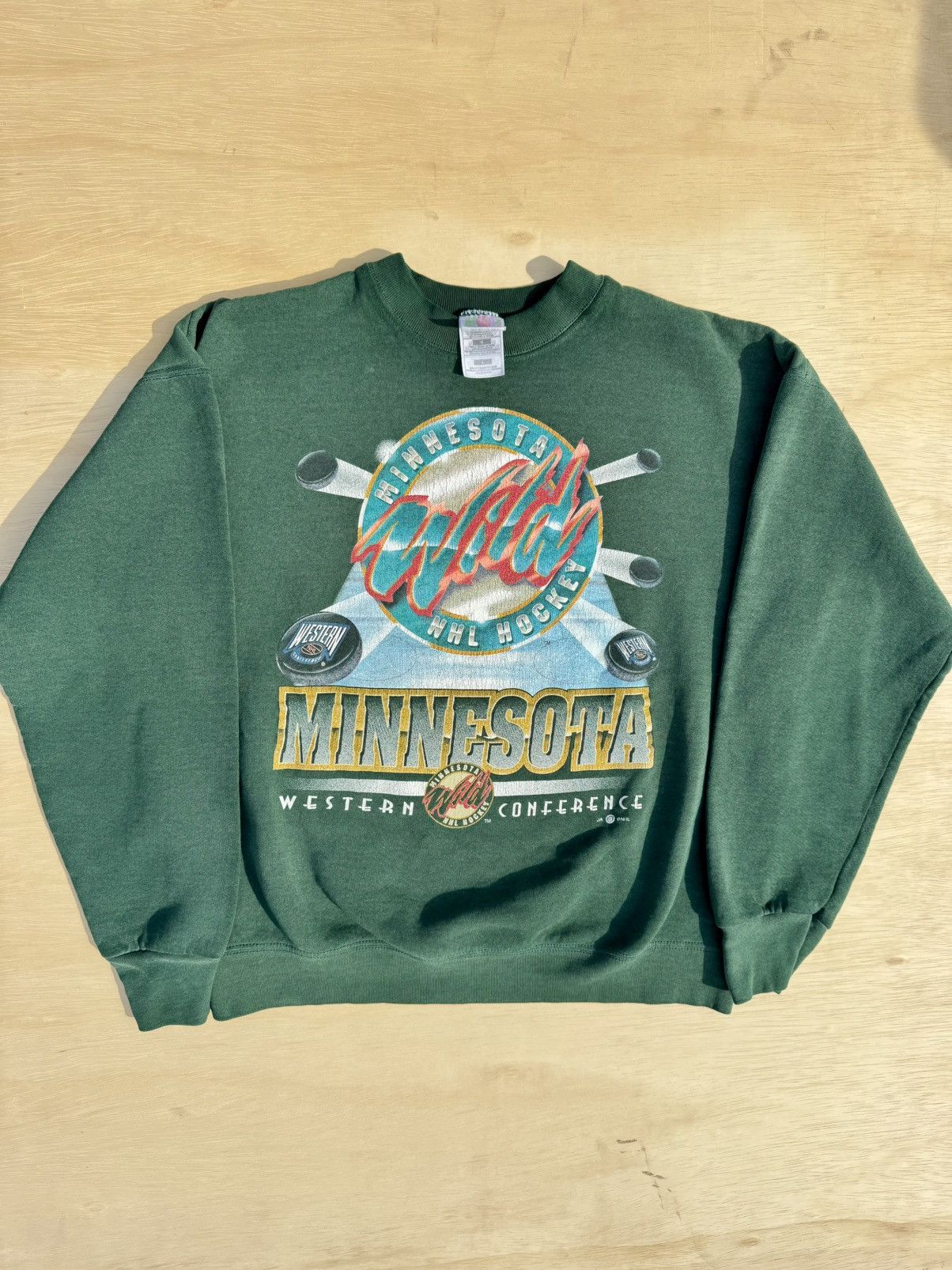 NHL × Vintage Vintage 1997 Minnesota Wild 90’s NHL Hockey Sweatshirt Size US S / EU 44-46 / 1 - 2 Thumbnail