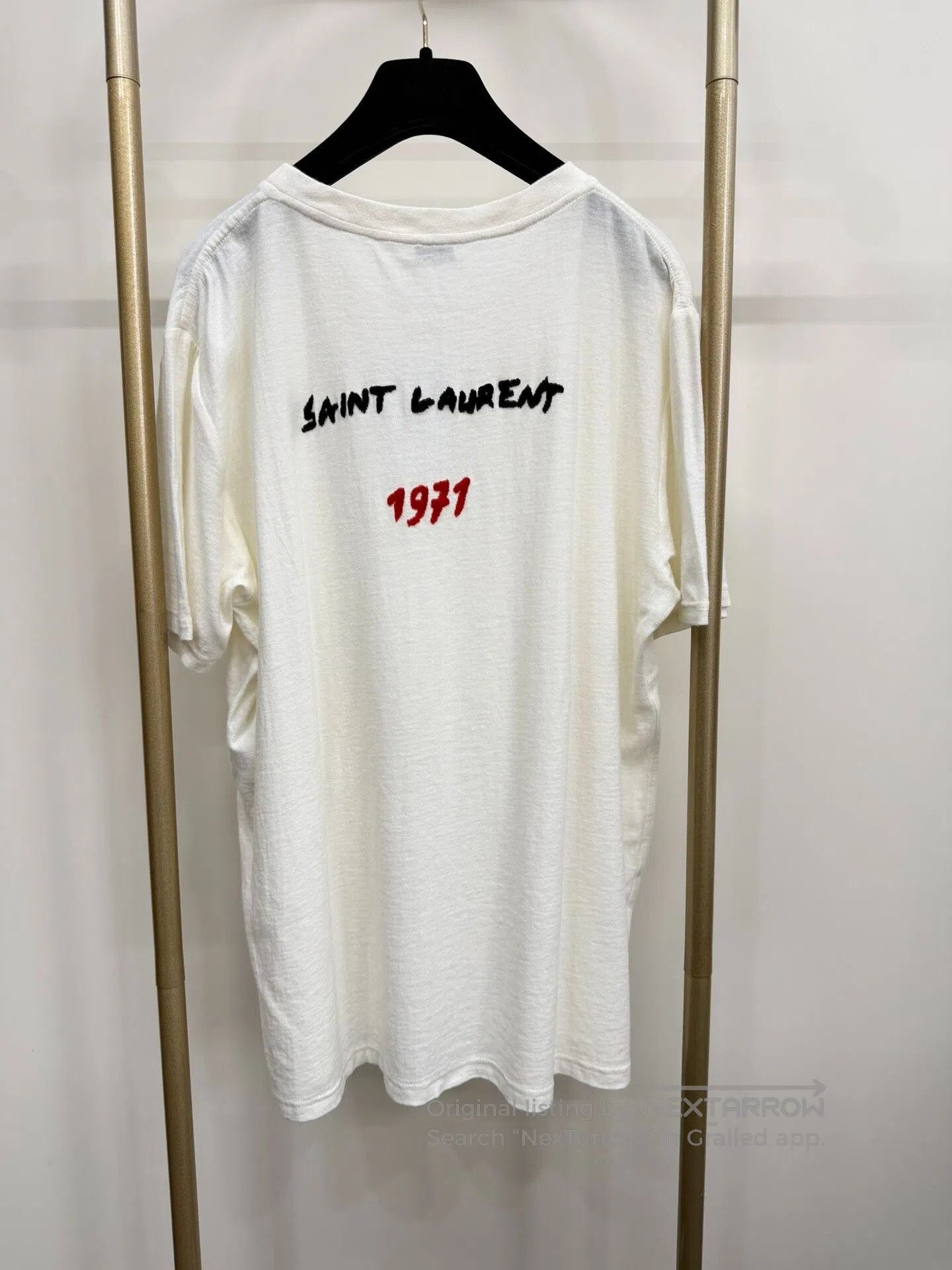 Saint Laurent Paris Saint Laurent Flocked Logo T. Size US XXL / EU 58 / 5 - 1 Thumbnail