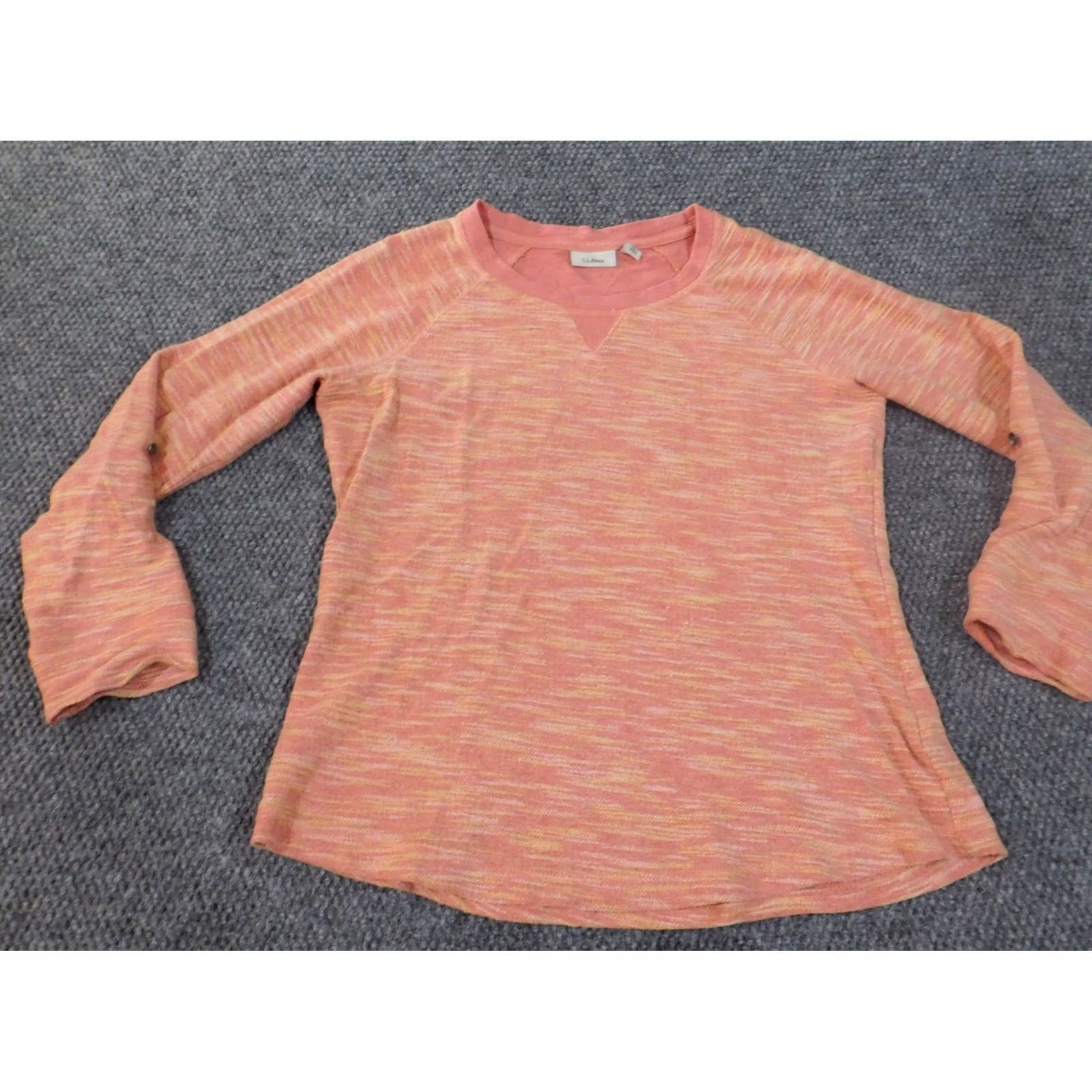 Vintage L.L. Bean Sweater Womens Medium Pink Pullover Geometric Knit Cotton Crew Neck Long Sleeve Casual Knitwear Mens Womens Girls? Size M / US 6-8 / IT 42-44 - 3 Thumbnail