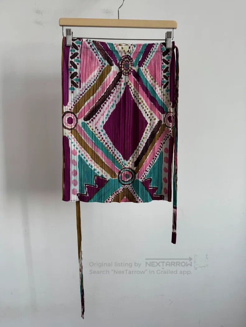 Issey Miyake Issey Miyake size:5 Color Block Midi Skirt Size 22" - 1 Thumbnail