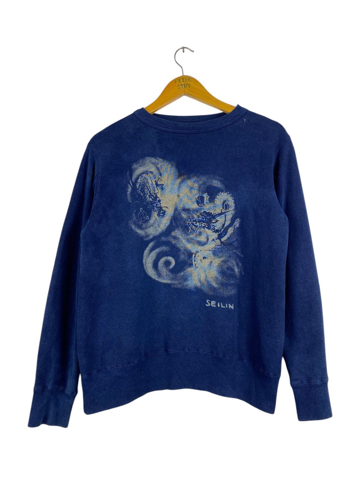 Vintage Blue Blue Japan Dragon Logo