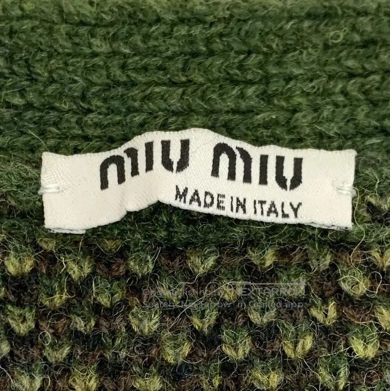 Miu Miu Miu Miu Military Green Cotton Cardigan . Size M / US 6-8 / IT 42-44 - 5 Thumbnail