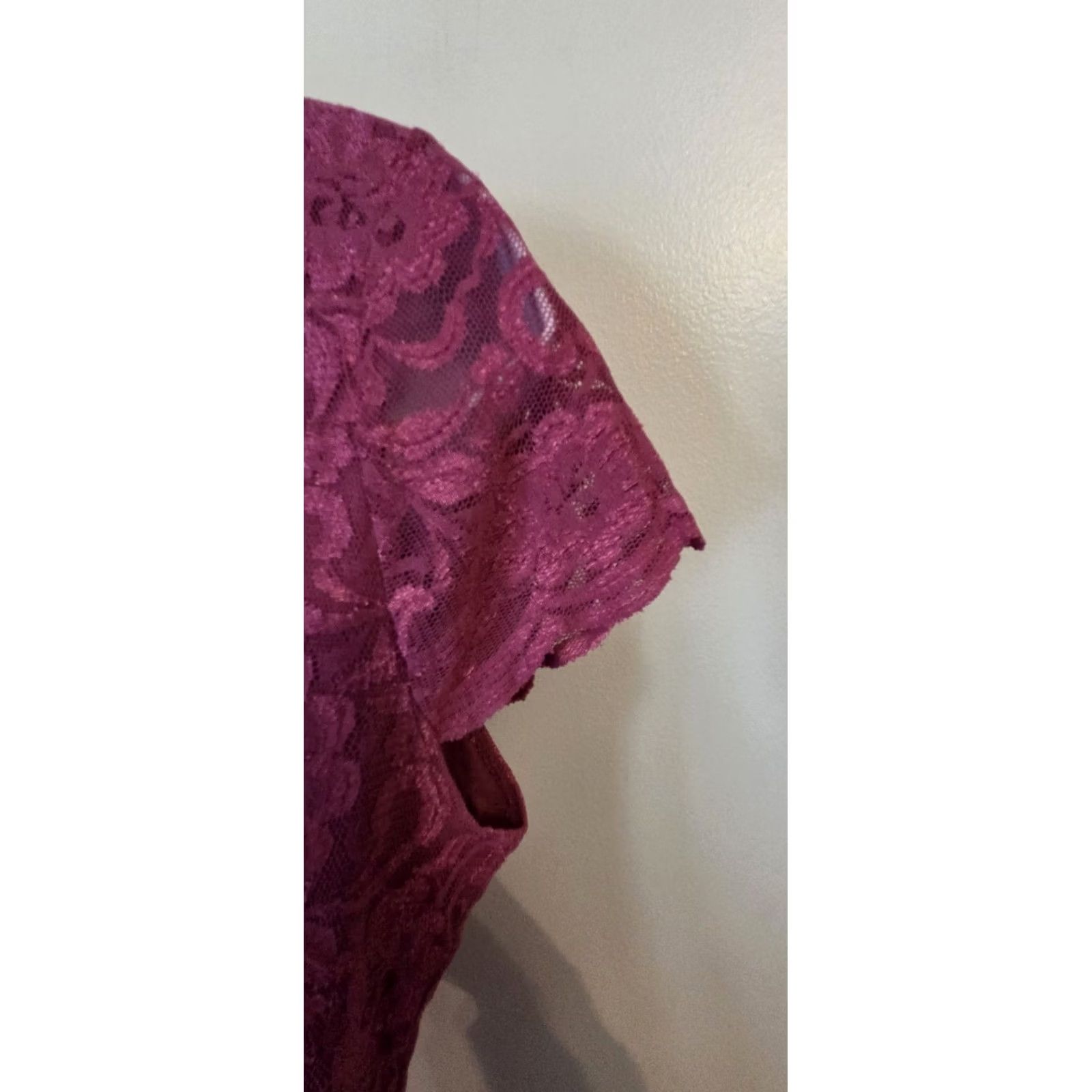 Vintage Jpr Outfit Plus Mauve Lace Lined Empire Top Blouse 1X Boho Gothic Blouse Ladies Plus 1X Mauve Lace Lined Empire Top Size XL / US 12-14 / IT 48-50 - 4 Thumbnail
