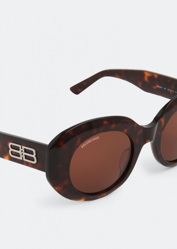 Balenciaga o1in1g1024 Size : OS / Rive Gauche Round Sunglasses in Brown Size ONE SIZE - 2 Thumbnail