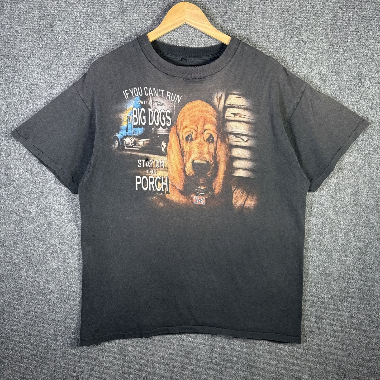 Harley Davidson Vintage Harley Davidson Shirt XL 80s 3D Emblem Cant Run Dogs Size US XL / EU 56 / 4 - 1 Thumbnail