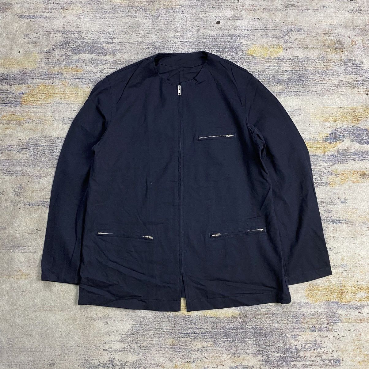 Vintage y's for men yohji yamamoto collarless jacket