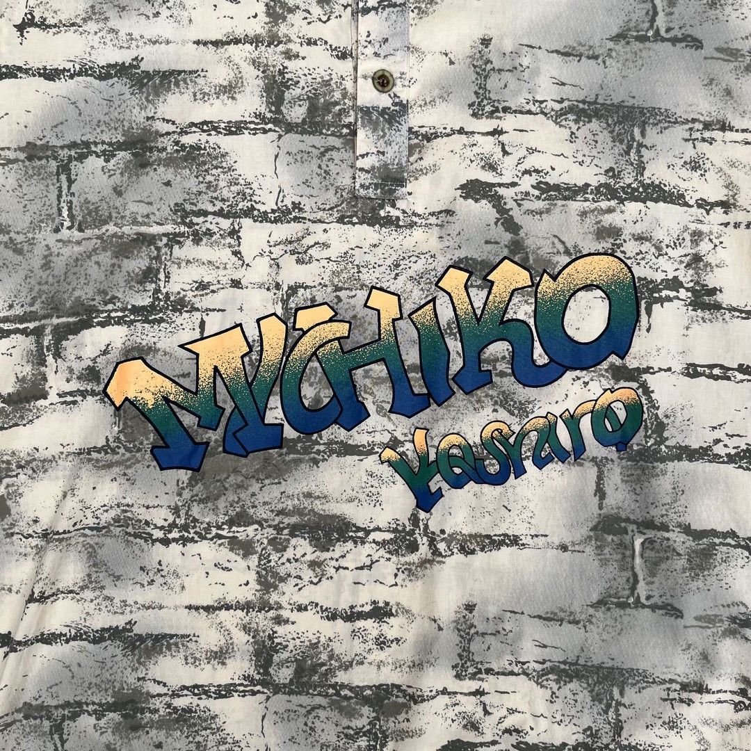 Japanese Brand × Michiko Koshino London × Vintage Michiko Koshino 1990 90s Vintage Designer S/S Graffiti Shirt Size US XL / EU 56 / 4 - 2 Thumbnail