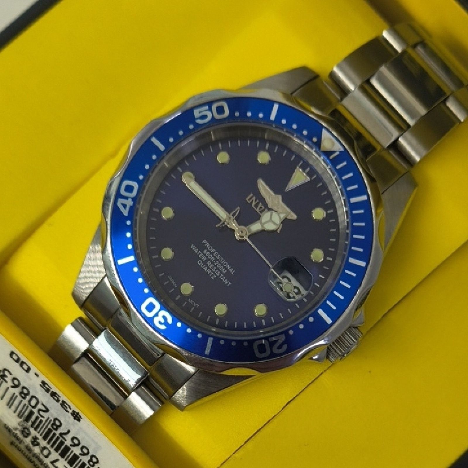 Invicta Like New - Invicta Diver Blue Dial Stainless Steel Women's Size 38 - 5 Thumbnail