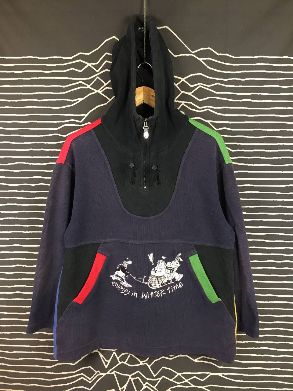 Jean Charles De Castelbajac Vtg Jean Charles De Castelbajac Color Block Pullover Hoodie Size US M / EU 48-50 / 2 - 3 Thumbnail