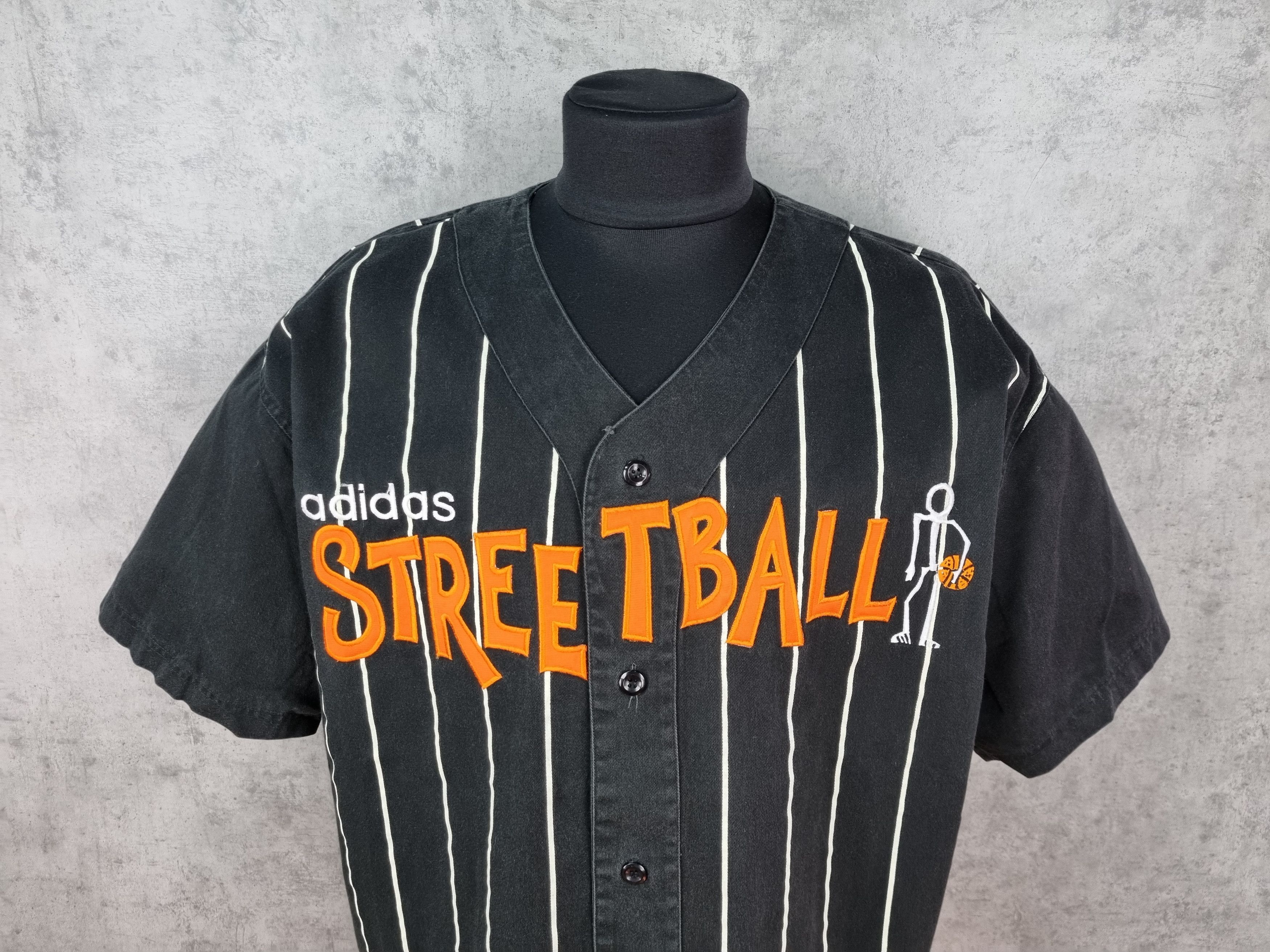 Adidas × Vintage Adidas Streetball Spellout Big Logo Basketball Jersey Size US L / EU 52-54 / 3 - 1 Thumbnail
