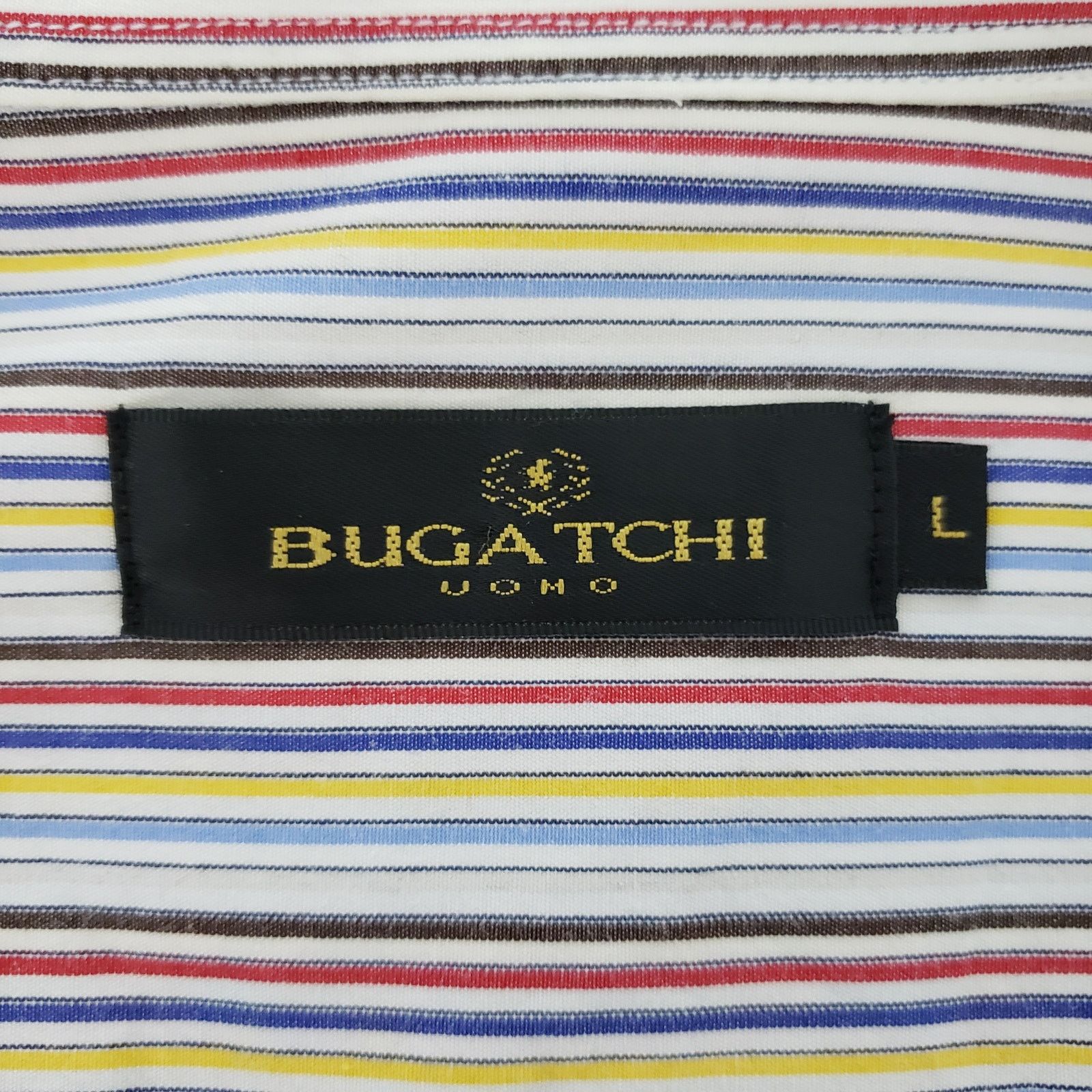 BUGATCHI BUGATCHI Uomo Shirt Hidden Button-Down Colorful Striped S/S Size US L / EU 52-54 / 3 - 9 Thumbnail