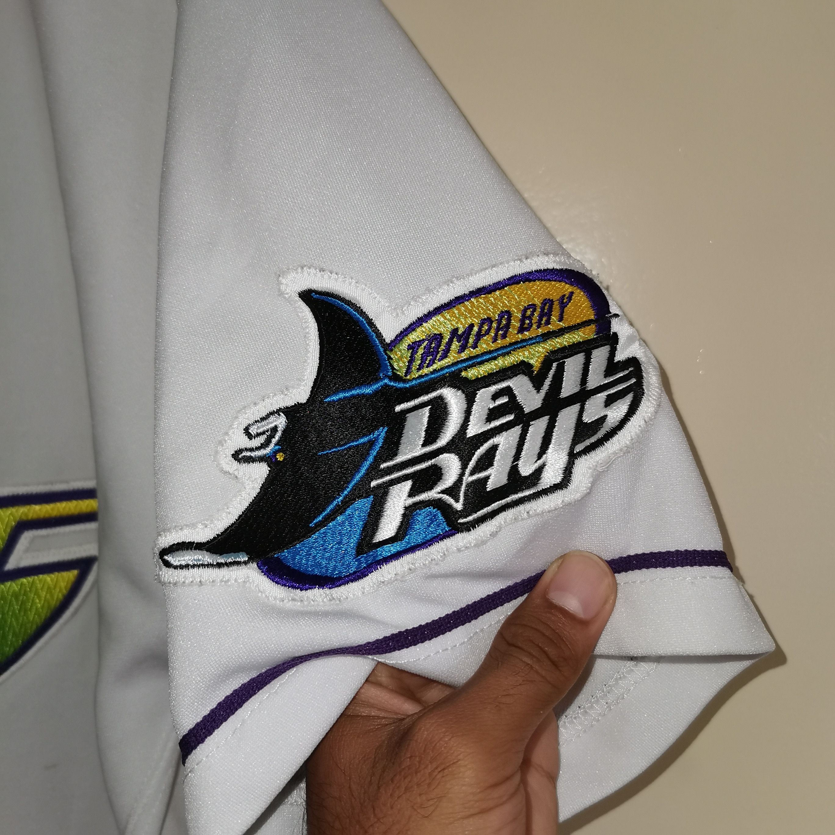 MLB RARE VINTAGE TAMPA BAY DEVIL RAYS 90s RUSSELL 48 XL BLANC Size US XL / EU 56 / 4 - 6 Thumbnail