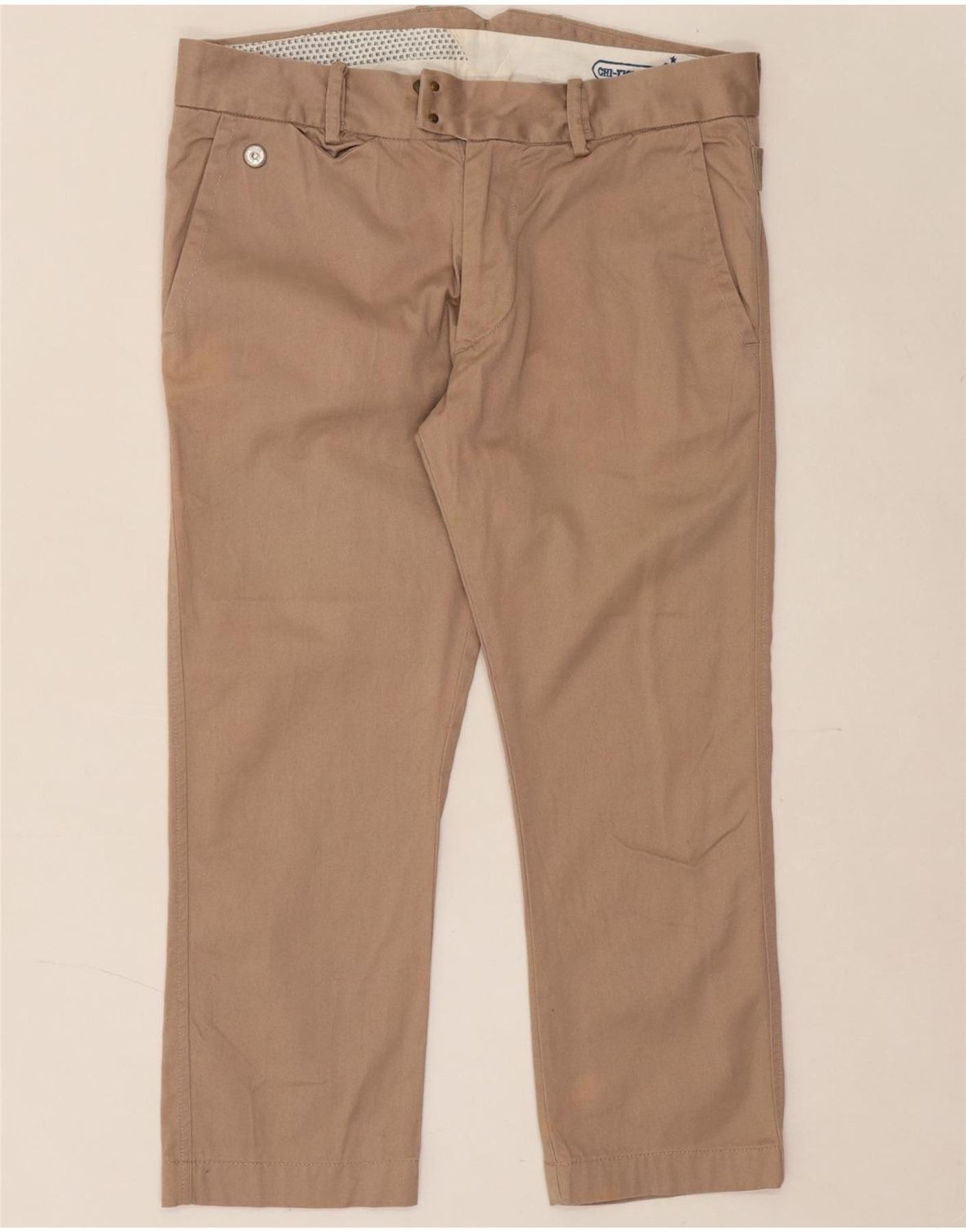 Diesel Womens Slim Cropped Trousers W34 L24 Beige Cotton Size 24" / US 00 / IT 34 - 1 Thumbnail