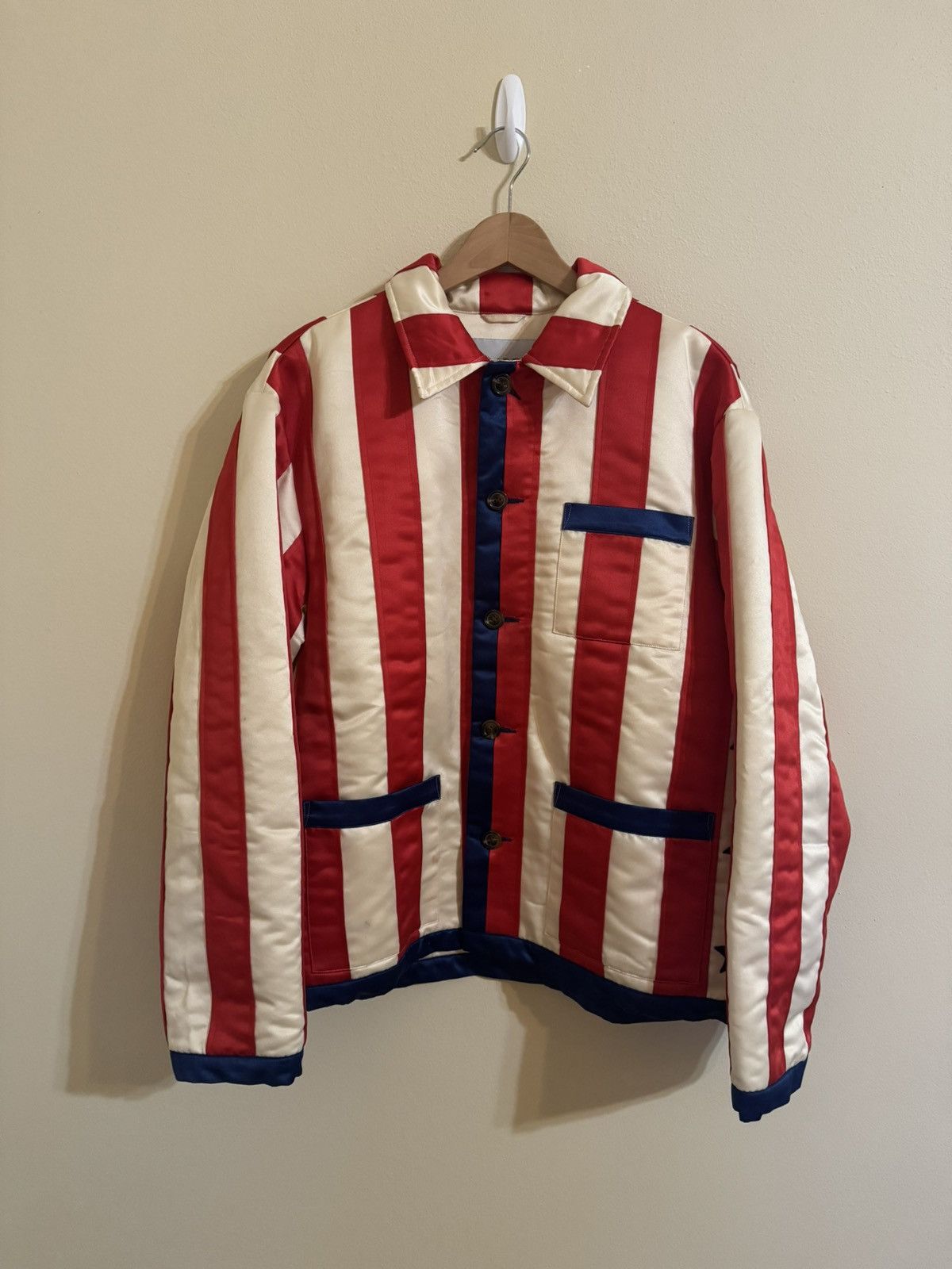 Bode Bode American Flag Jacket Red White Blue Stars Striped L XL Size US L / EU 52-54 / 3 - 1 Thumbnail