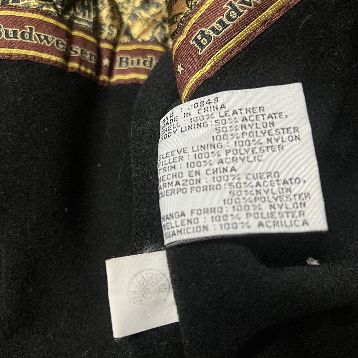 Budweiser × Vintage Vintage 90’s Budweiser Anheuser Busch Leather Jacket Size US L / EU 52-54 / 3 - 15 Thumbnail