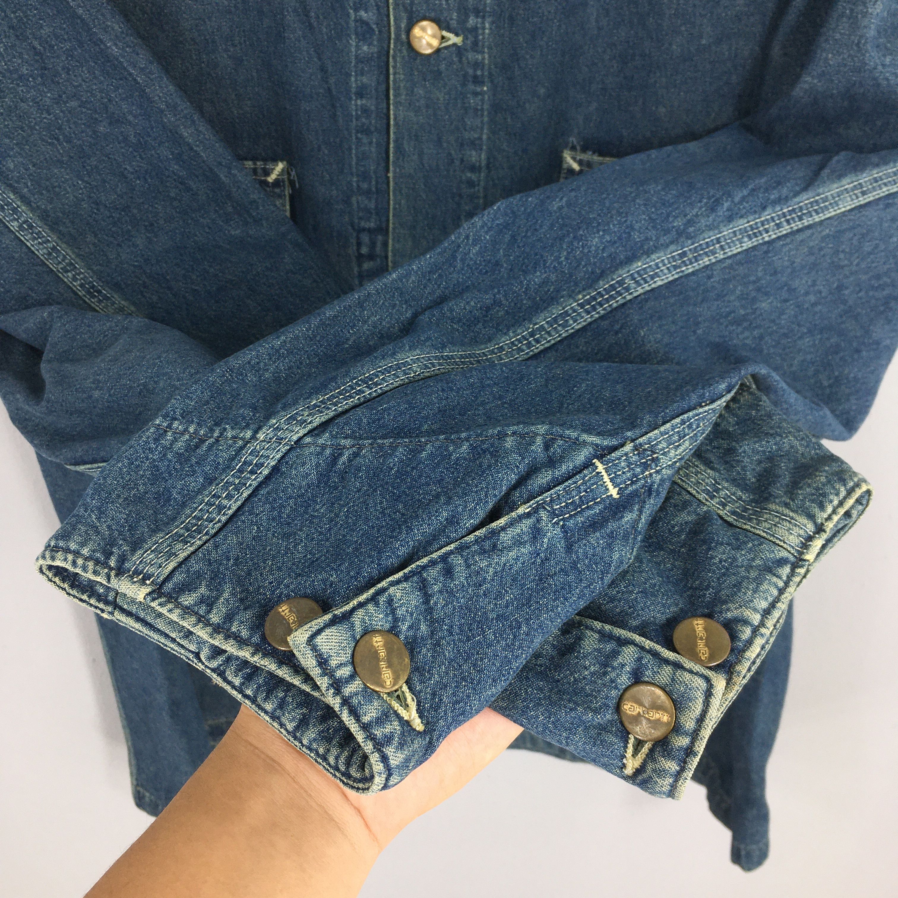 Carhartt 80s Carhartt Michigan Denim Chore Workers Jacket XLarge Size US XL / EU 56 / 4 - 5 Thumbnail