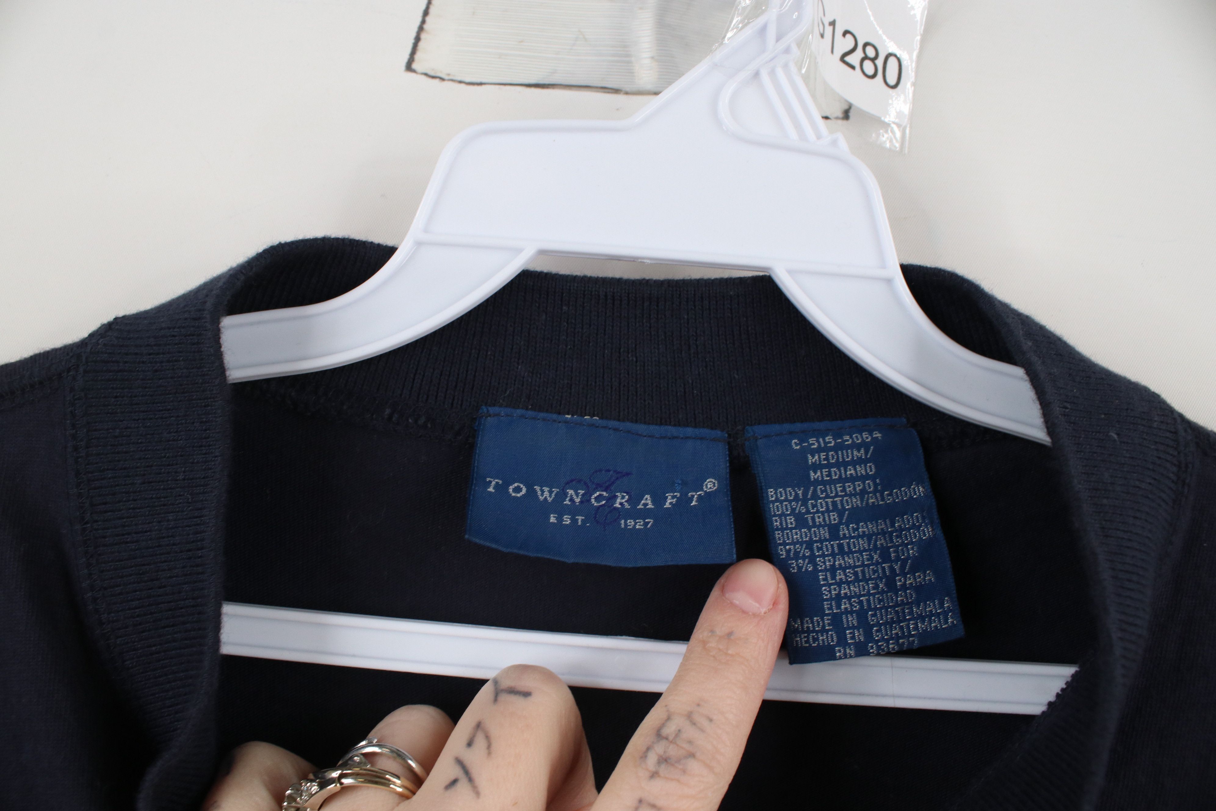 Vintage Vintage 90s Streetwear Blank Long Sleeve Henley T-Shirt Blue Size US M / EU 48-50 / 2 - 5 Thumbnail