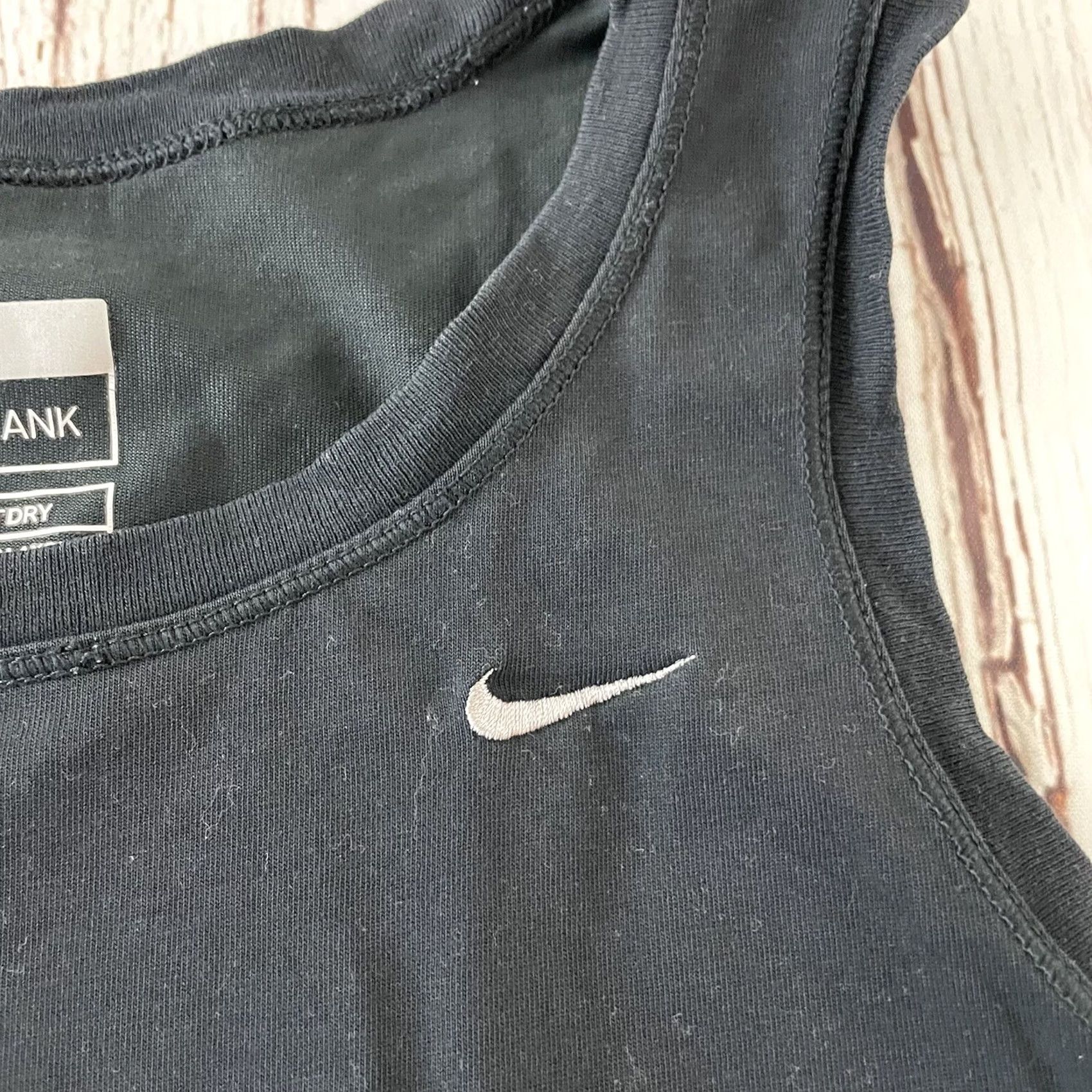 Nike Nike Womens Tank Athletic Sleeveless Medium Black Sports FitDry Top Size M / US 6-8 / IT 42-44 - 3 Thumbnail