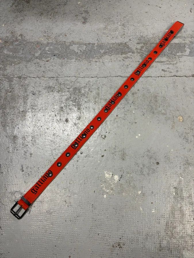 John Galliano John Galliano Orange Canvas Gothic Belt Size ONE SIZE - 8 Thumbnail