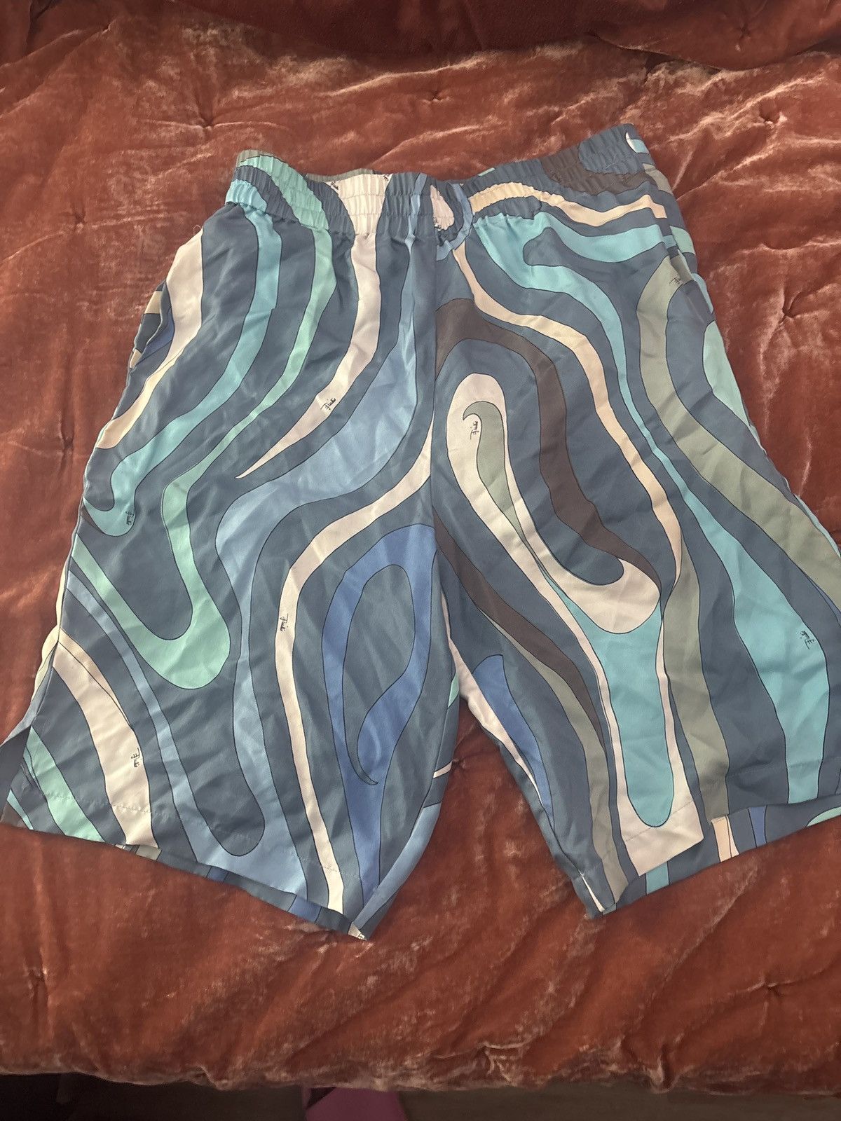 Emilio Pucci Blue Silk Shorts Size 27" / US 4 / IT 40 - 1 Thumbnail