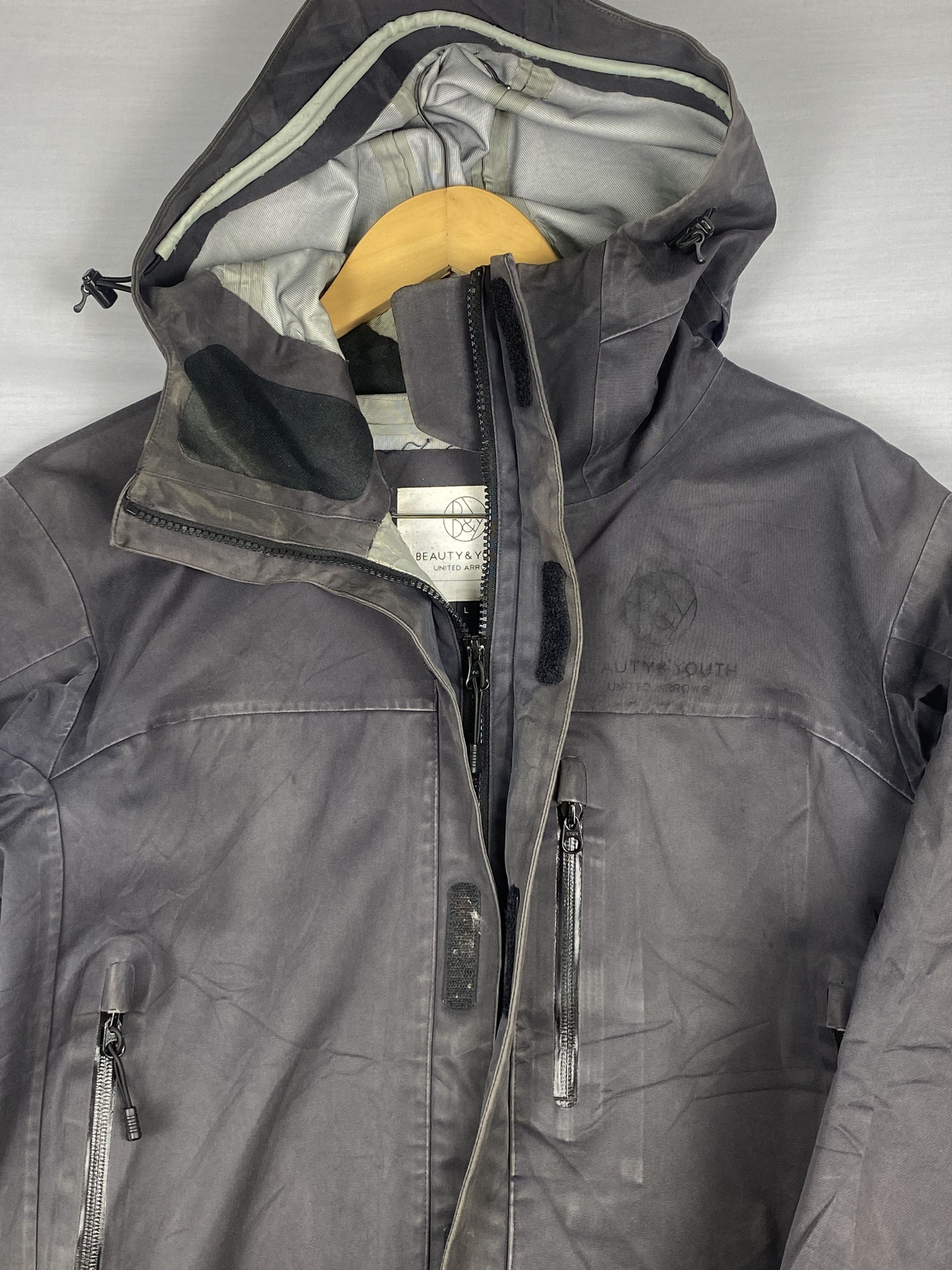 BEAUTY&YOUTH Vintage Beauty And Youth Hoodie Zip Up Waxed Canvas Jacket Size US L / EU 52-54 / 3 - 2 Thumbnail