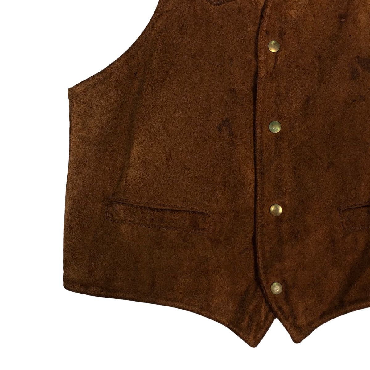 Genuine Leather 🔥Vintage Genuine Leather Vest Jacket Japan Size US M / EU 48-50 / 2 - 2 Thumbnail