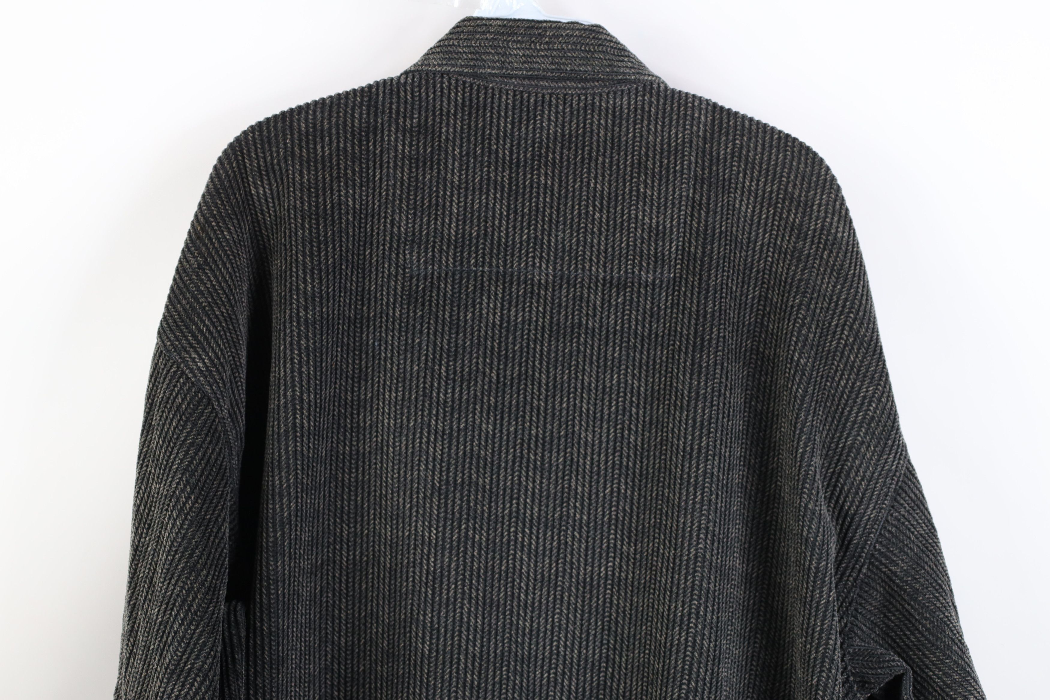 Vintage Vintage 90s Streetwear Full Zip Shirt Jacket Jac Shirt Gray Size US XL / EU 56 / 4 - 9 Thumbnail