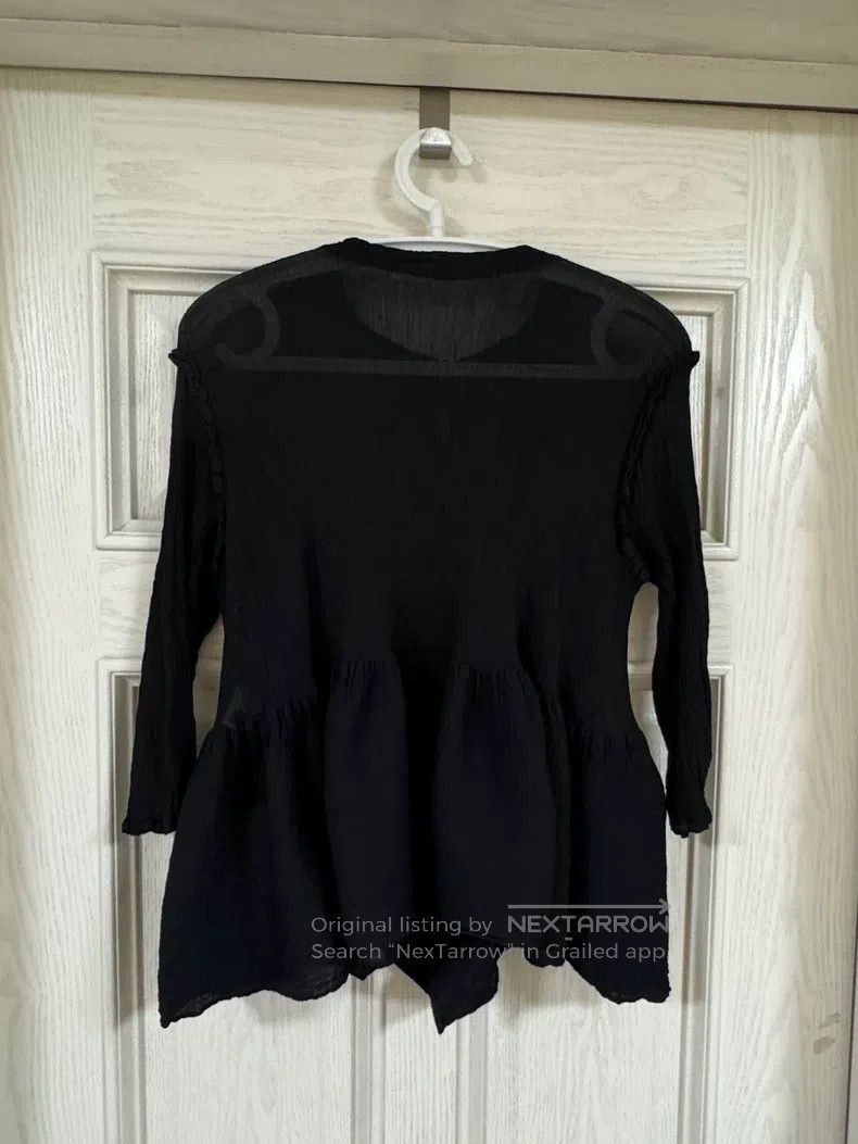 Issey Miyake Issey Miyake size:one size Black Crepe Long-sleeve Top Size XXS / US 00 / IT 34 - 5 Thumbnail
