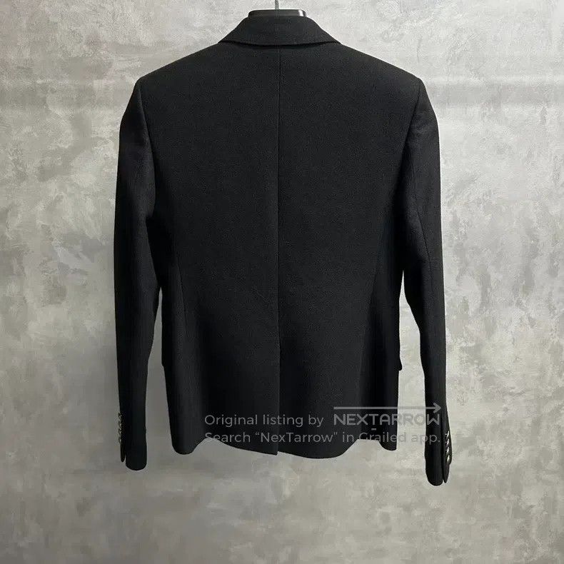 Saint Laurent Paris Saint Laurent Paris Black Wool College-Style Embroidered L Size XXS / US 00 / IT 34 - 2 Thumbnail