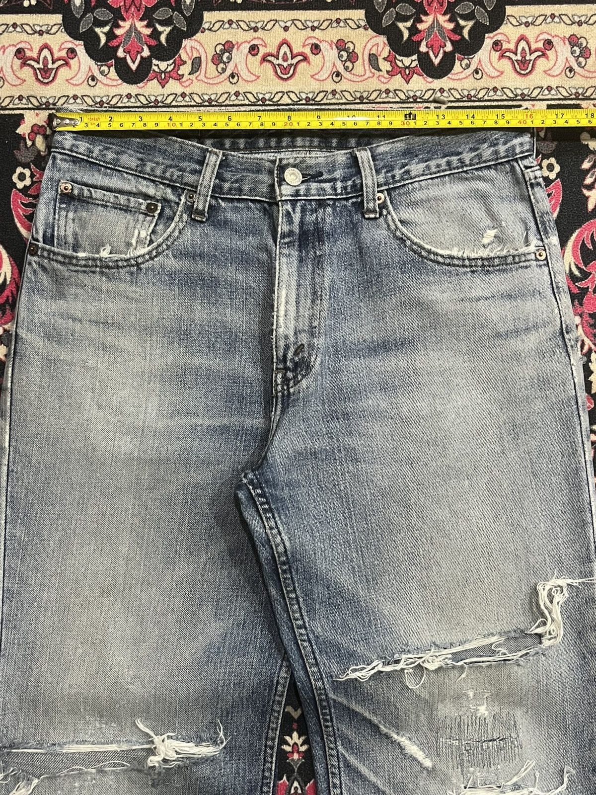 Levi's Vintage Levi’s 533 Blue Faded Washed Distress Straight Jeans Size US 33 - 15 Thumbnail