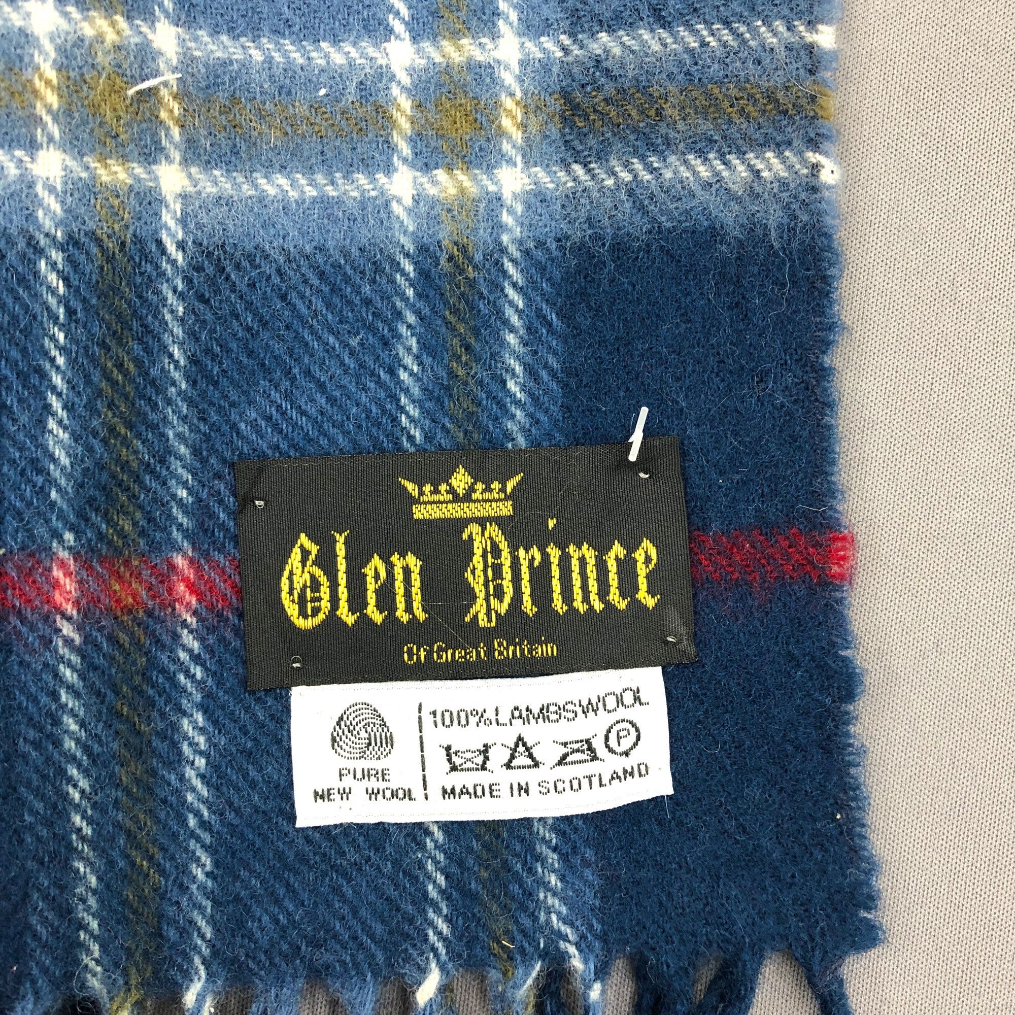 Japanese Brand Vintage Y2K Glen Prince Scarf Muffler Tartan Wool Scarves Size ONE SIZE - 4 Thumbnail