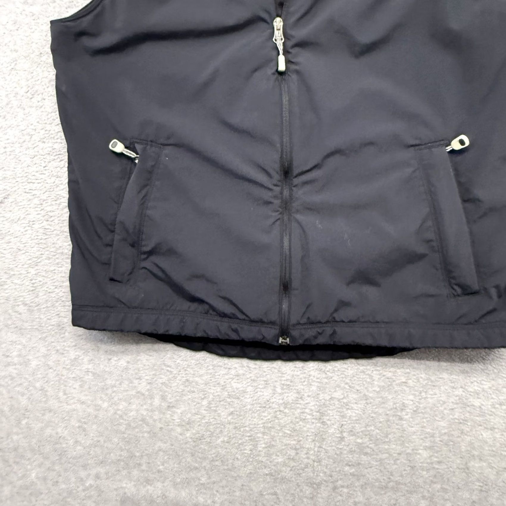 Vintage LL Bean Mens LT Vest Fleece Lined Black Windbreaker Outdoor Vest LT Tall Large Size US L / EU 52-54 / 3 - 2 Thumbnail