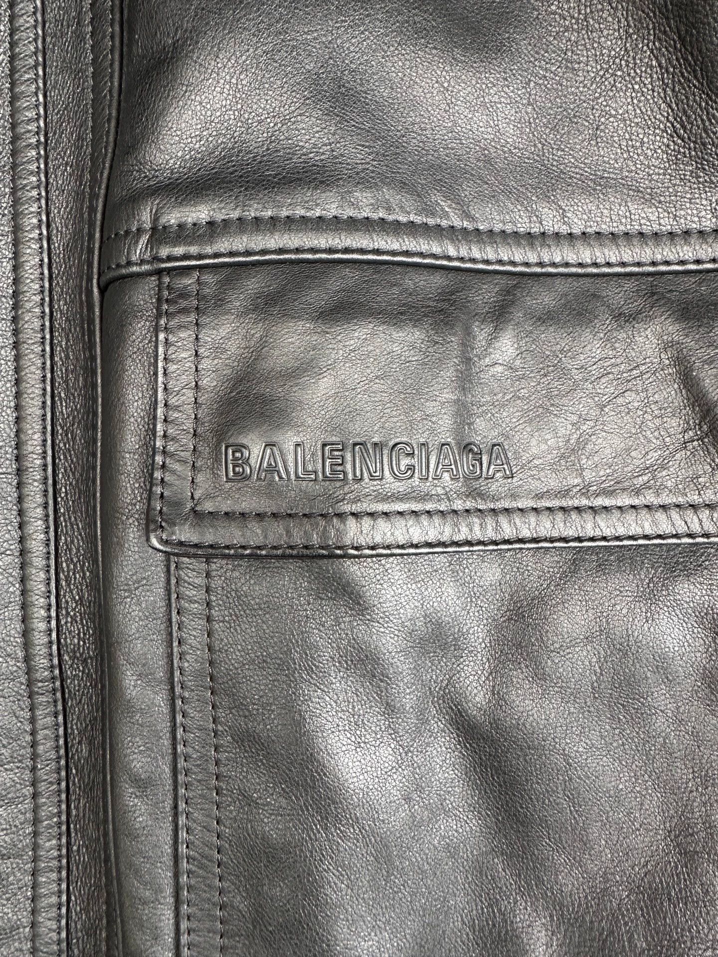 Balenciaga Balenciaga 21FW Oversized Vintage Buffalo Leather Parka 46 Size US S / EU 44-46 / 1 - 6 Thumbnail