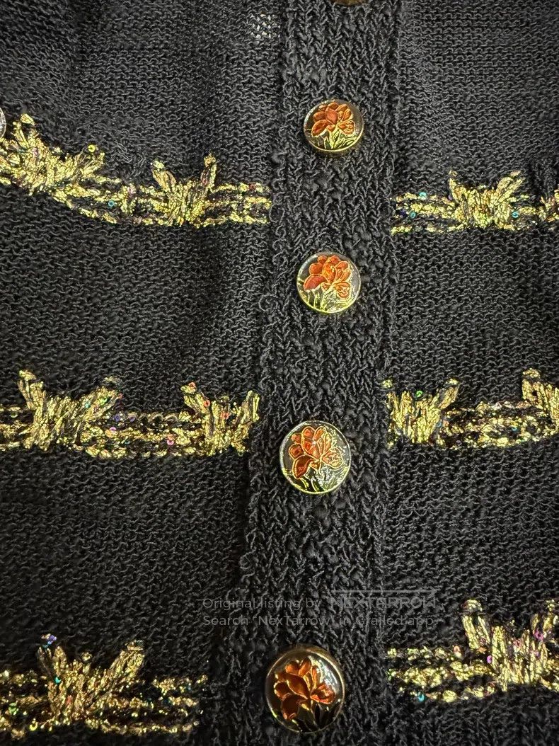 Chanel Chanel 25A High-end Handicraft Series Black and Gold Embro Size XS / US 0-2 / IT 36-38 - 4 Thumbnail