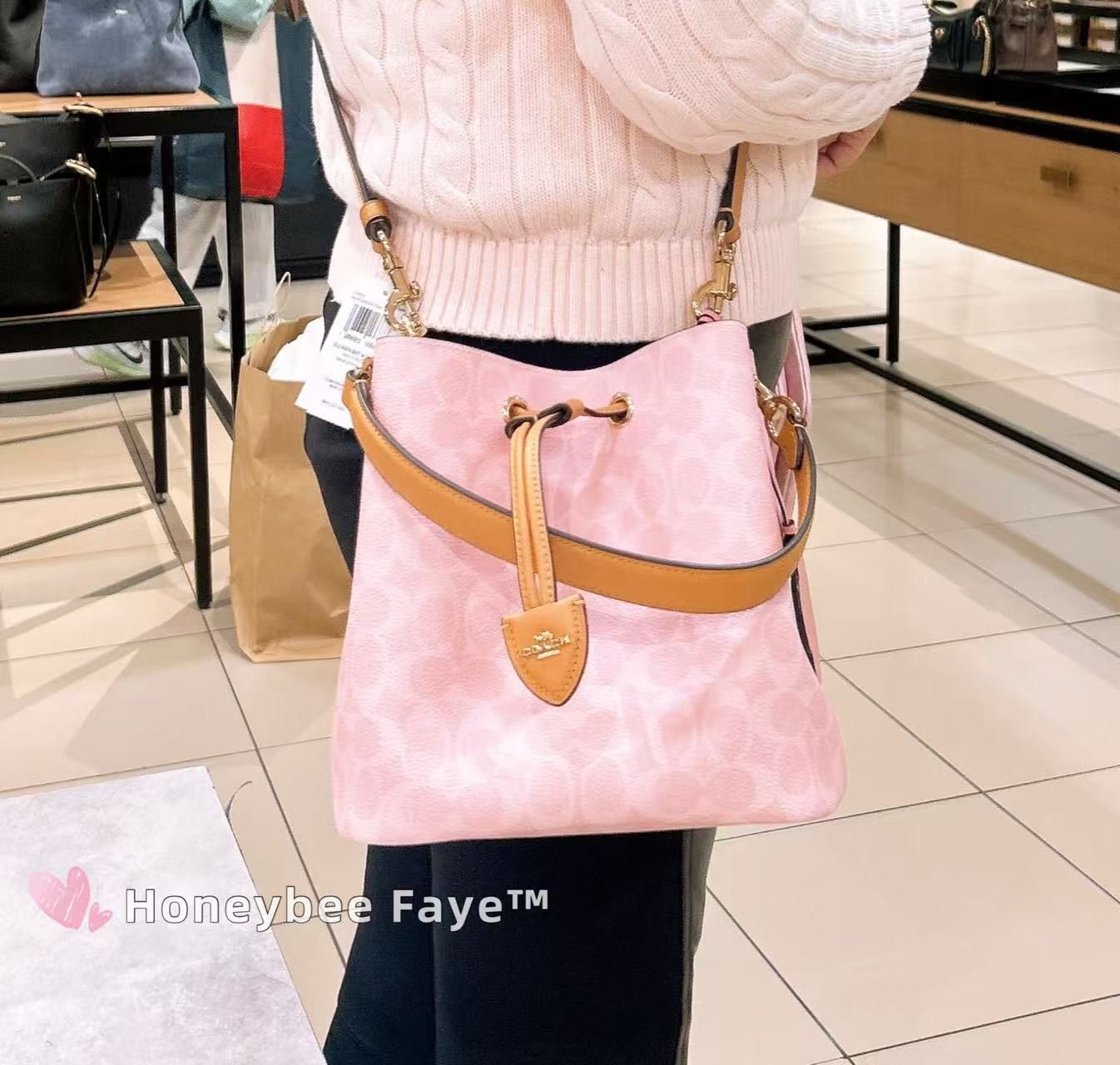 Coach Rowan Bucket Bag In Signature Canvas With Charms CEA23 Size ONE SIZE - 2 Thumbnail