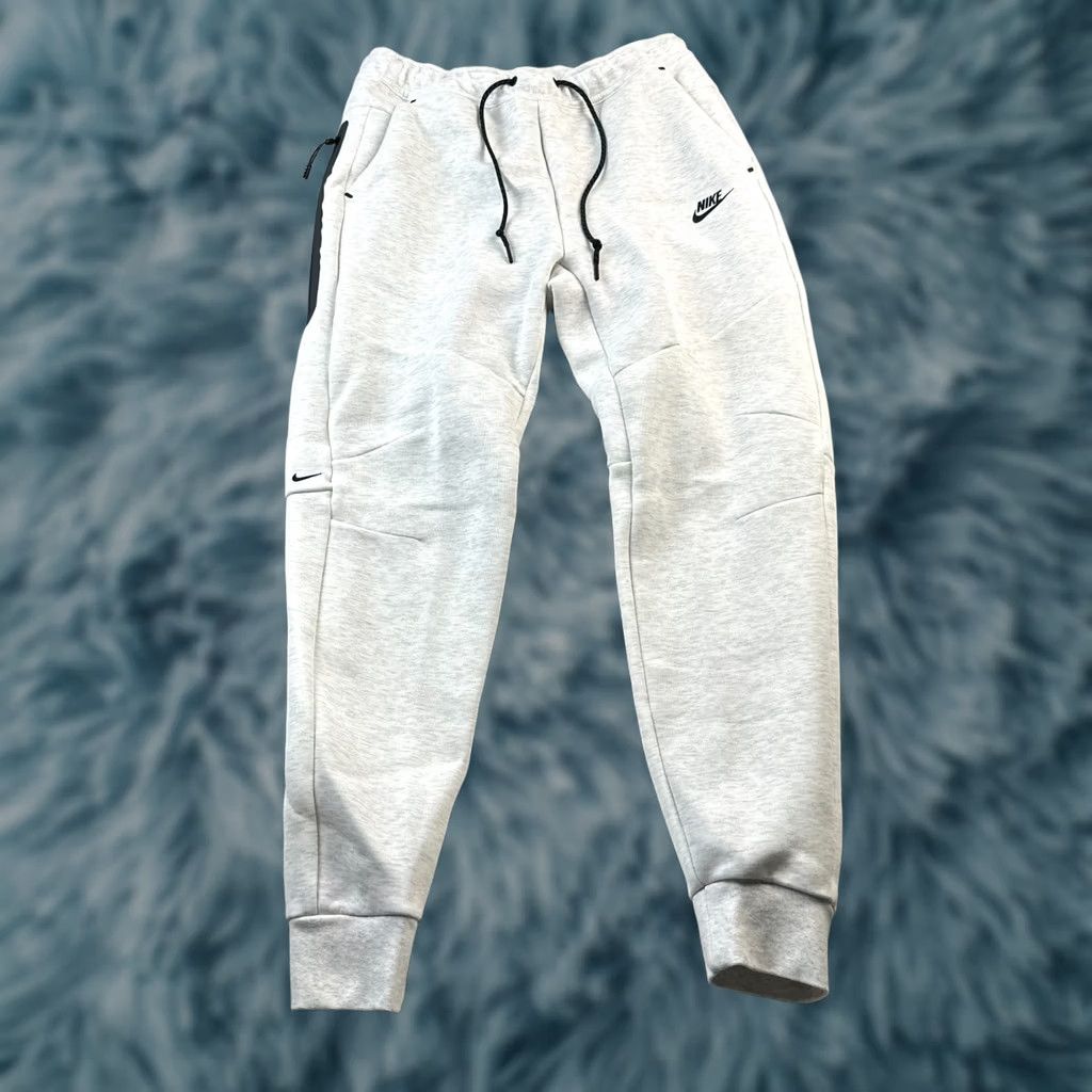 Nike Nike Tech Fleece Pants Jogger Mens Large Gray Slim Pockets Adjustable Waist Sweatpants Size US 33 - 1 Thumbnail