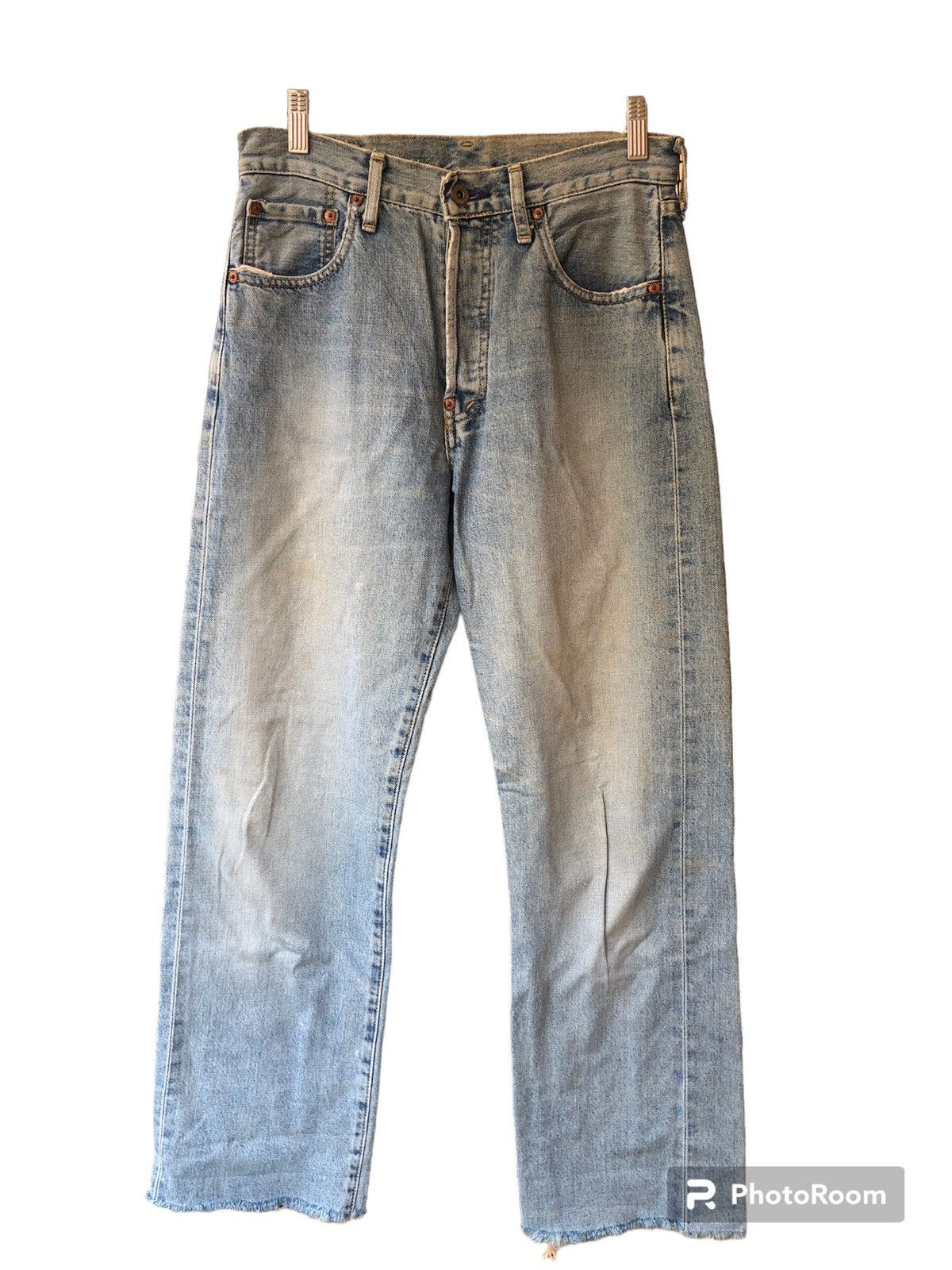 image of Vintage Levis 702 Big E Buckle Back Selvedge Denim Jeans in Blue Jean, Men's (Size 29)